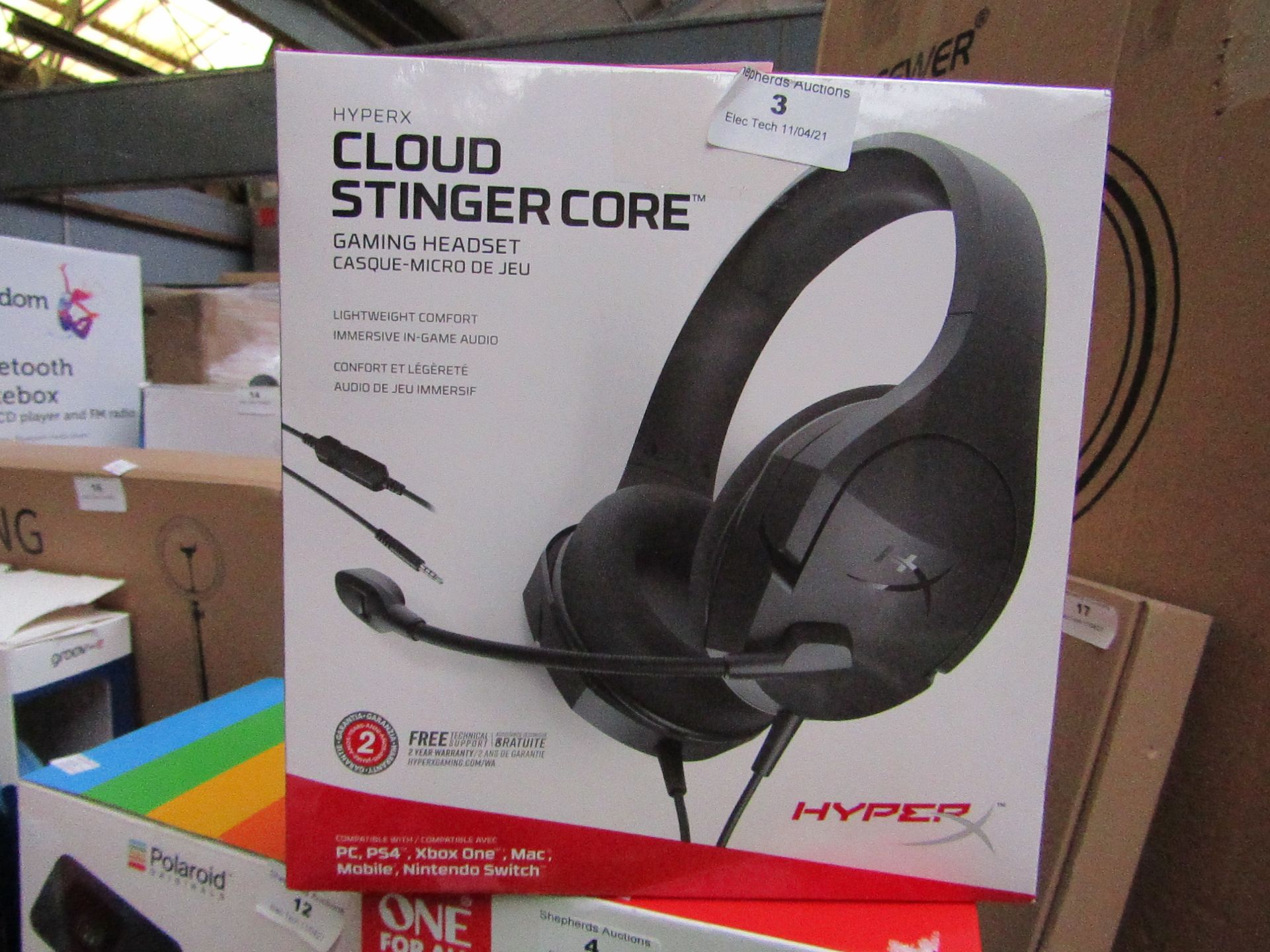 HyperX Cloud Stinger Core Gaming Headset compatable with multiple gaming devices including PC