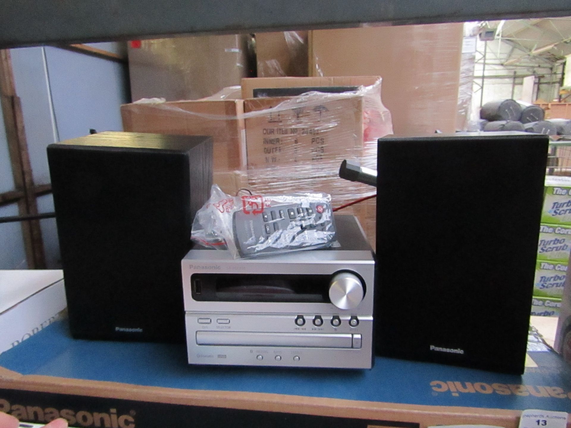 Parasonic SC-PM250 CD Stereo System Bluetooth tested working & Boxed