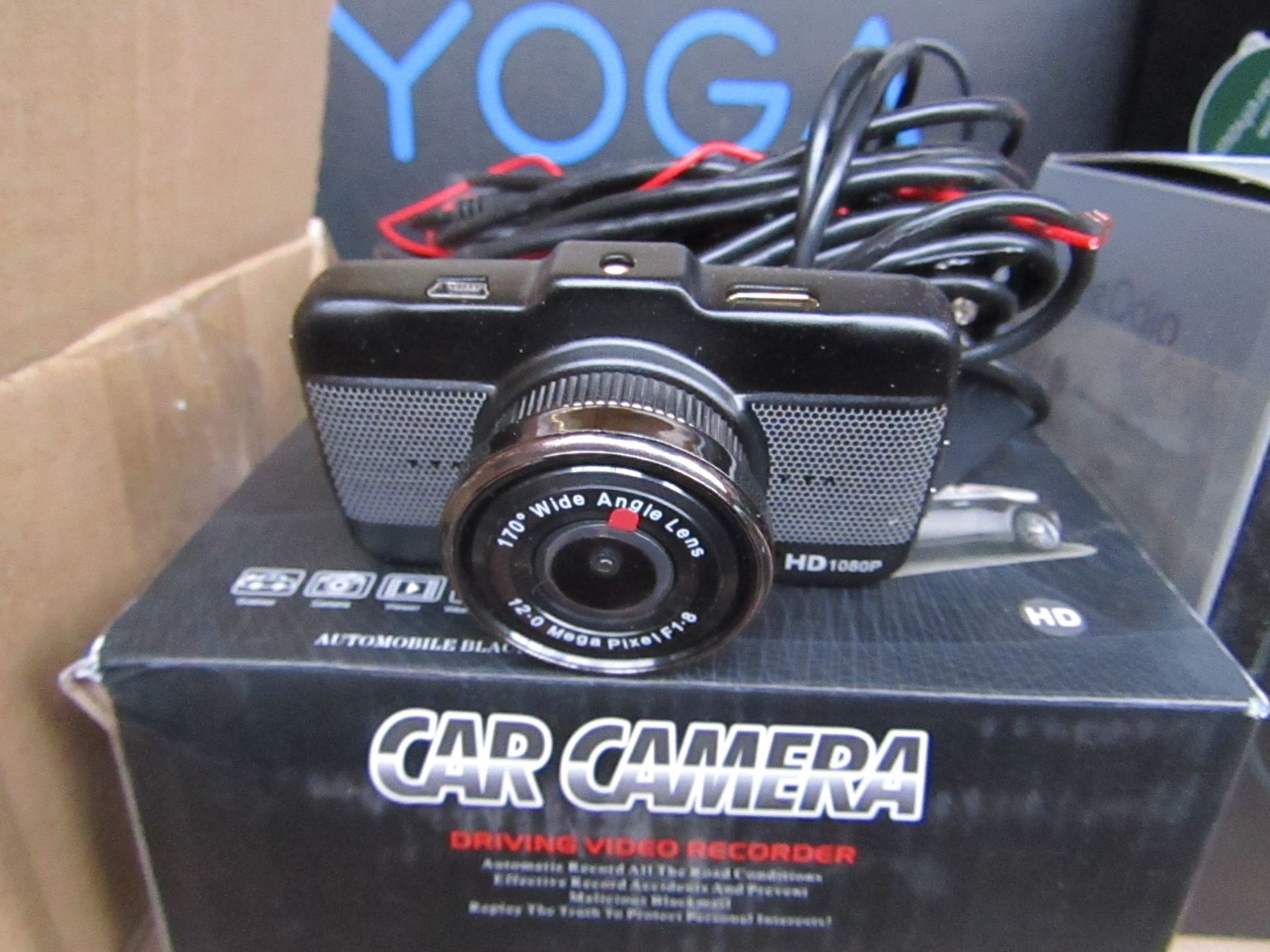 Hd Car camera, unchecked and boxed.