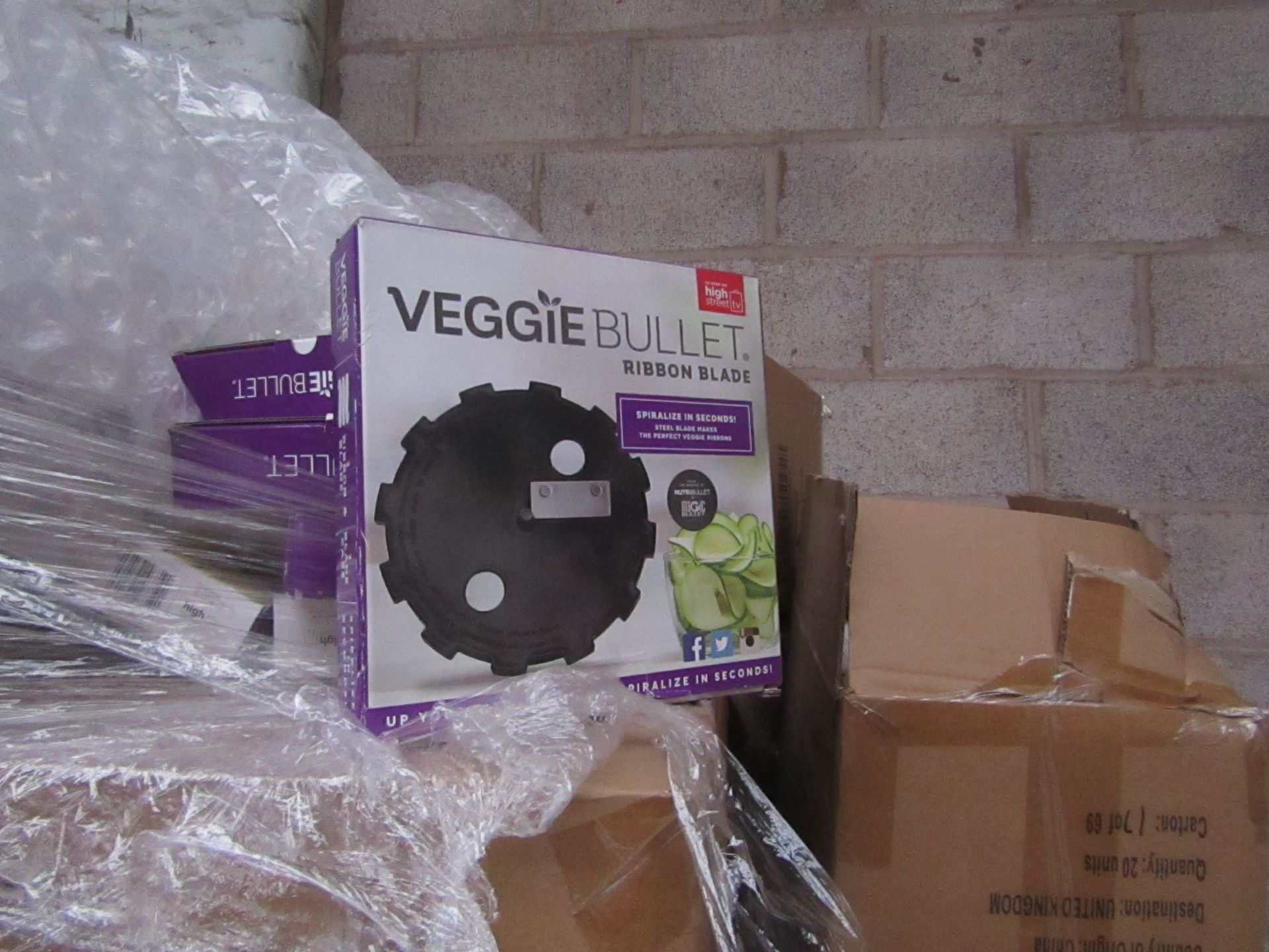 | 20X | VEGGIE BULLET RIBBON BLADES | NEW AND BOXED | NO ONLINE RESALE | SKU - | RRP £10 | TOTAL LOT