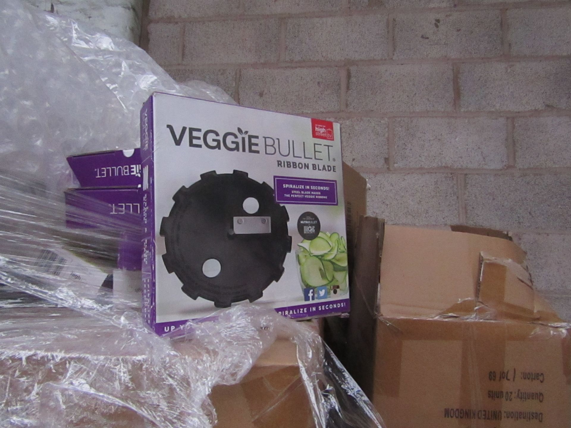 | 20X | VEGGIE BULLET RIBBON BLADES | NEW AND BOXED | NO ONLINE RESALE | SKU - | RRP £10 | TOTAL LOT