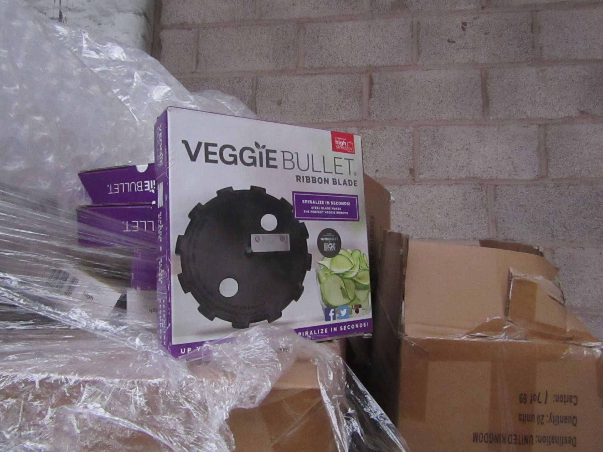 | 20X | VEGGIE BULLET RIBBON BLADES | NEW AND BOXED | NO ONLINE RESALE | SKU - | RRP £10 | TOTAL LOT