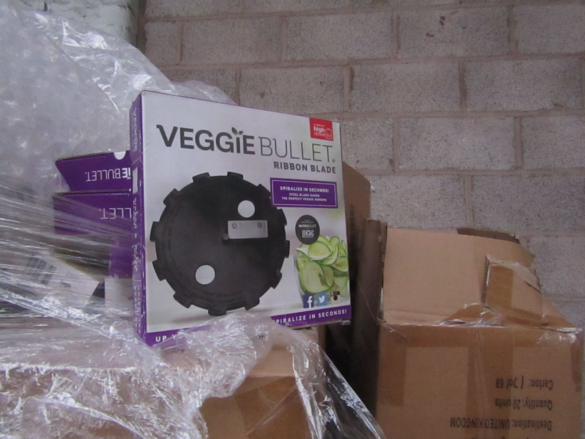 | 20X | VEGGIE BULLET RIBBON BLADES | NEW AND BOXED | NO ONLINE RESALE | SKU - | RRP £10 | TOTAL LOT