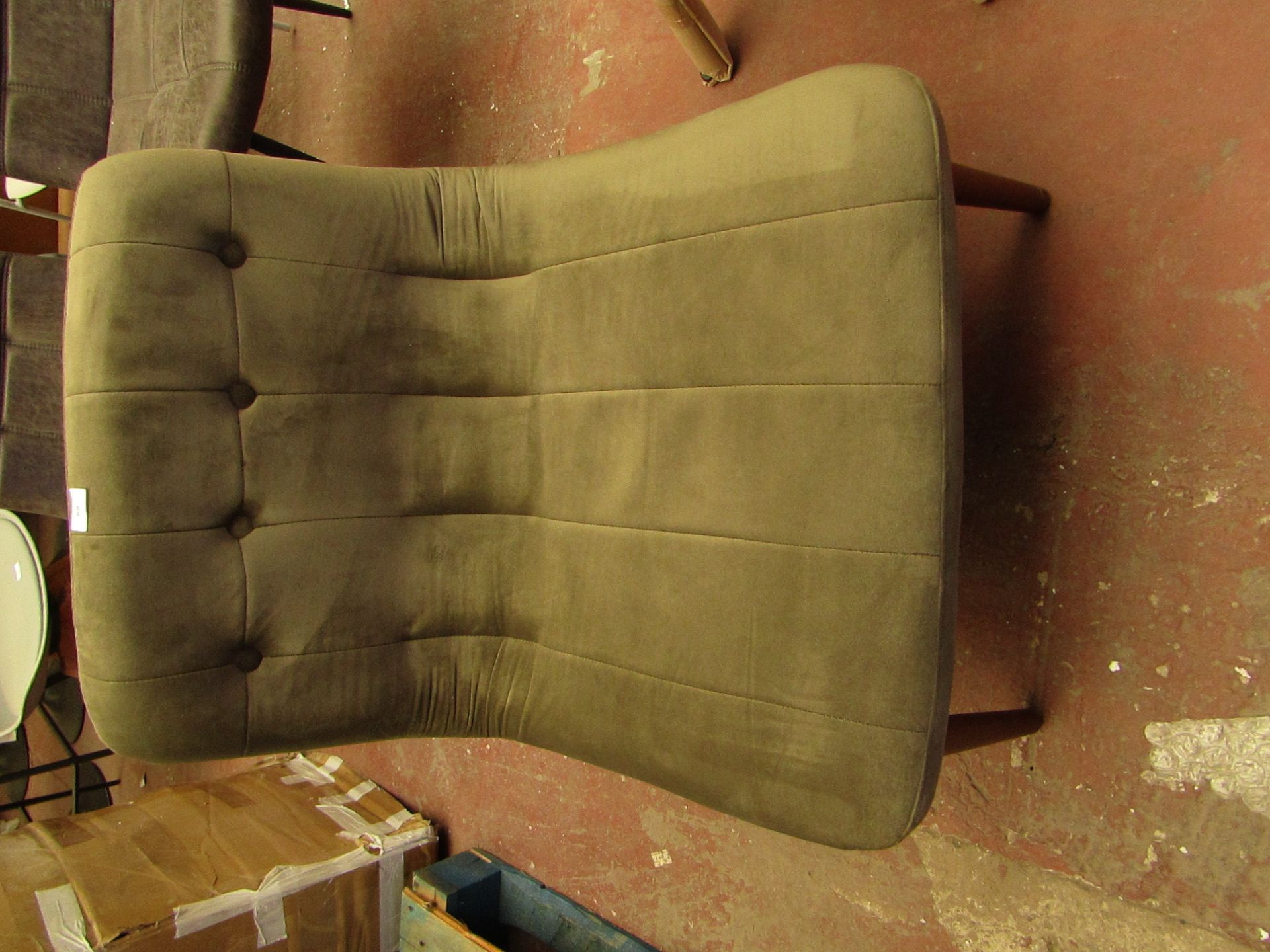 | 1X | MADE.COM HALBERT ACCENT ARMCHAIR, SYCAMORE GREEN VELVET | LOOKS IN VERY GOOD CONDITION (