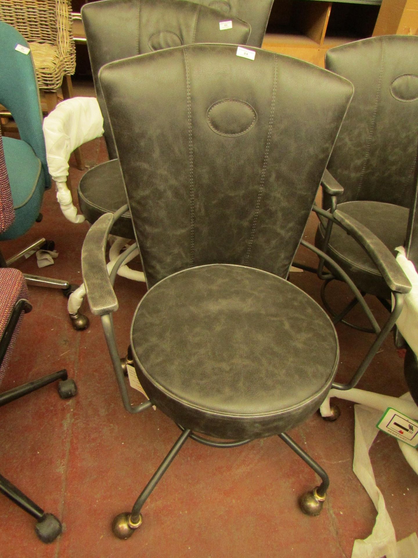 | 1X | COX & COX INDUSTRIAL STYLE OFFICE CHAIR - GREY | LOOKS FINE | RRP £325 |