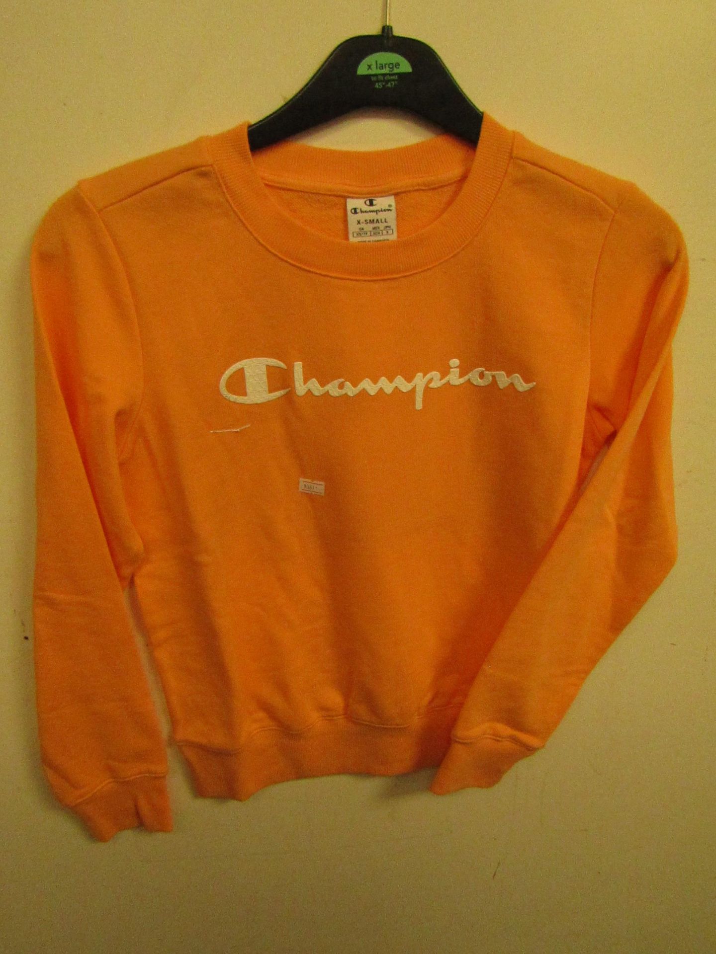 1 x Champion Ladies Orange Sweat Jumper size XS new with tags