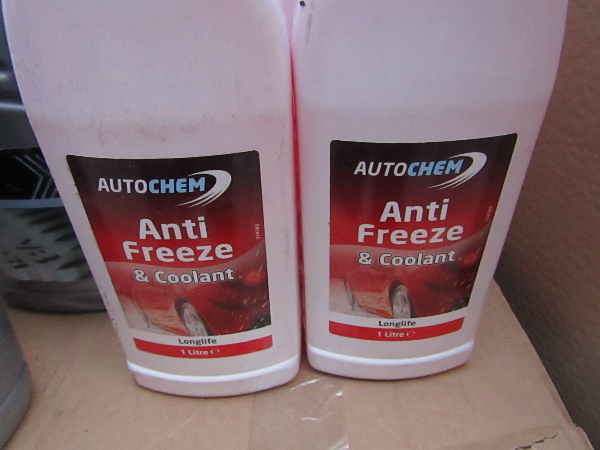 4x Autochem - Red Anti-Freeze & Coolant - Longlife 1 Litre Bottles - Unused & Sealed.