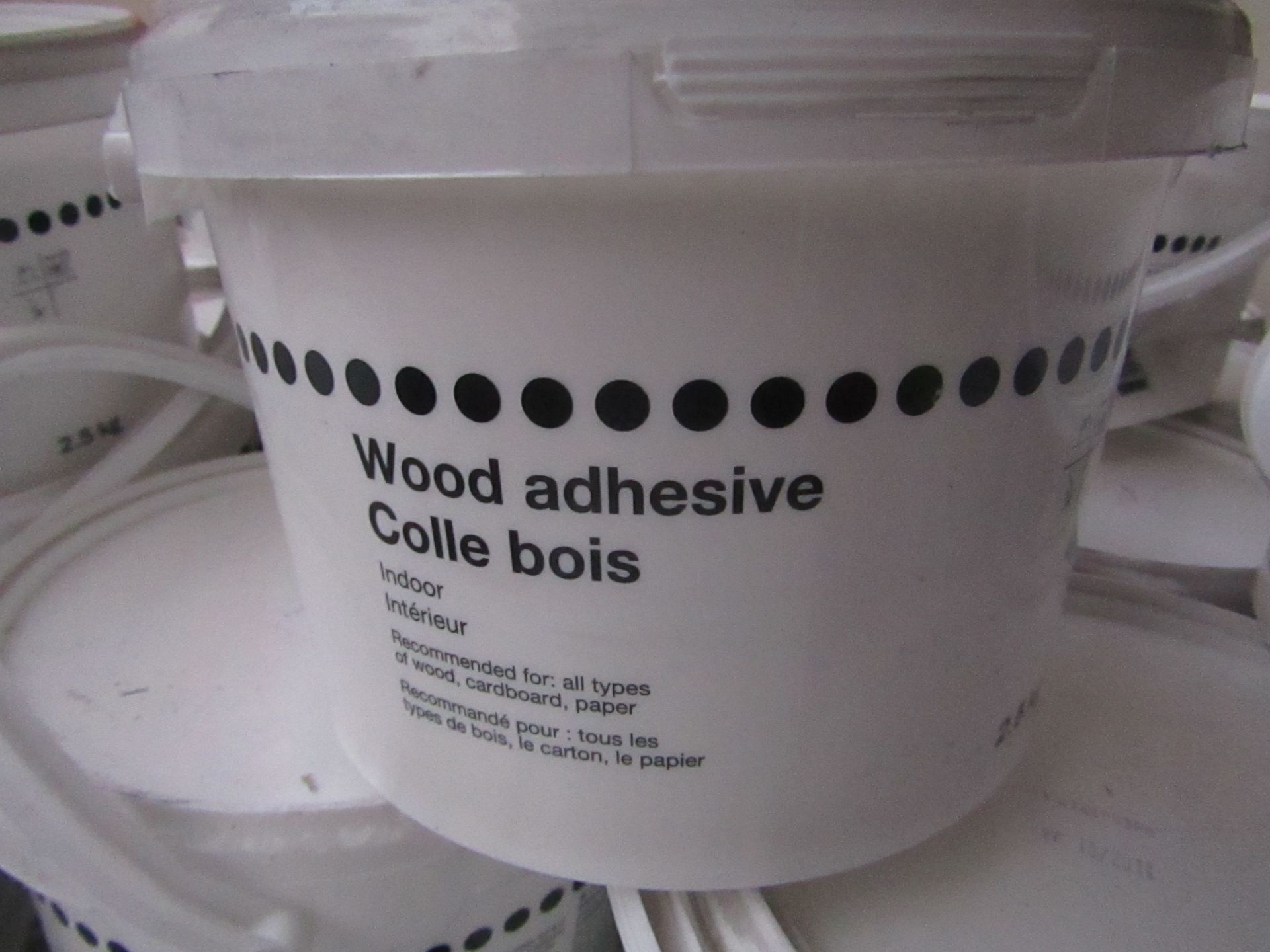 10x Wood Adhesive (Suitable for Wood, Cardboard & Paper) - 2.5 Litres - All Unused & Sealed.