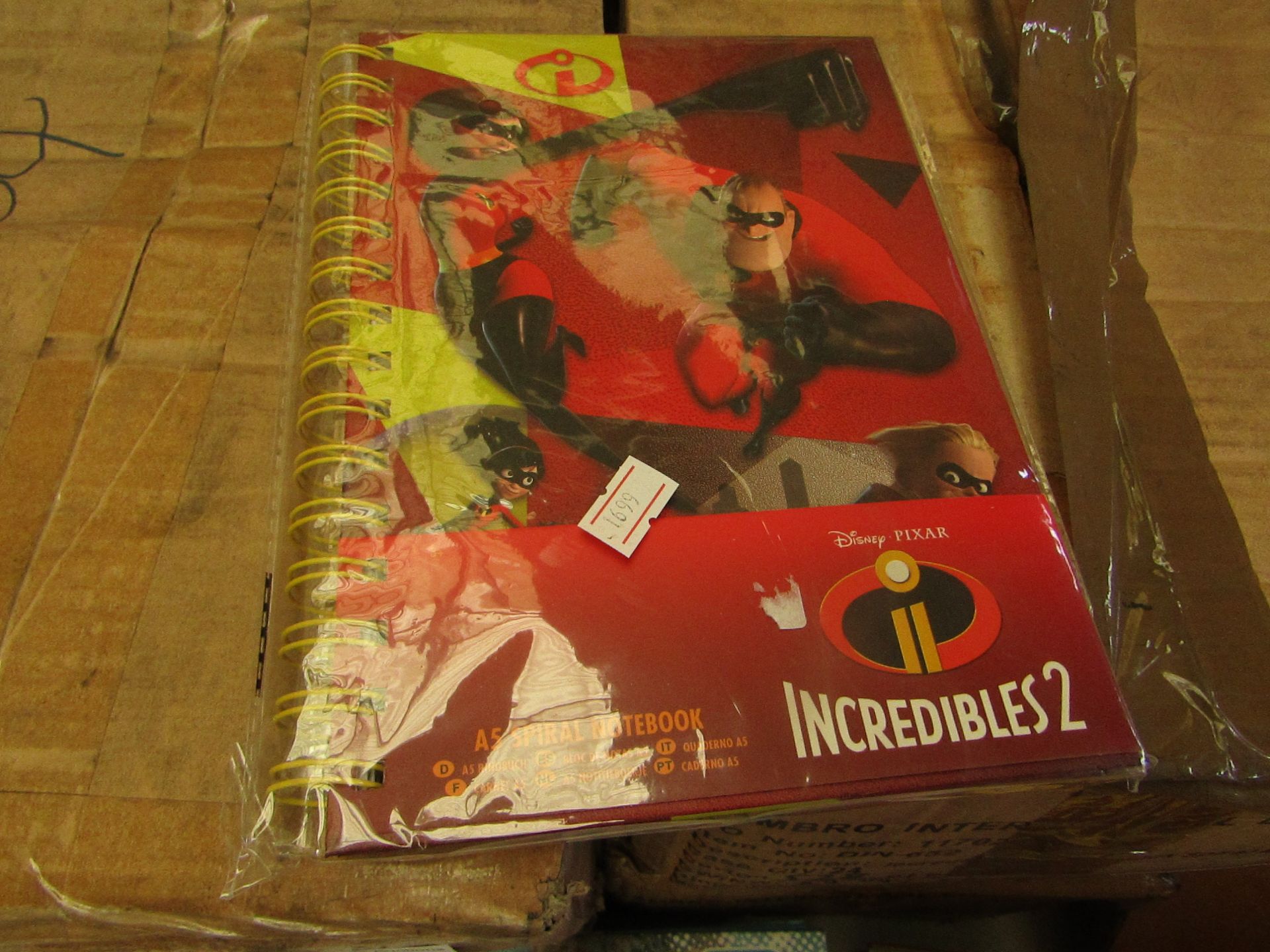 24x Incredibles A5 hardback spiral notebook, new and boxed.