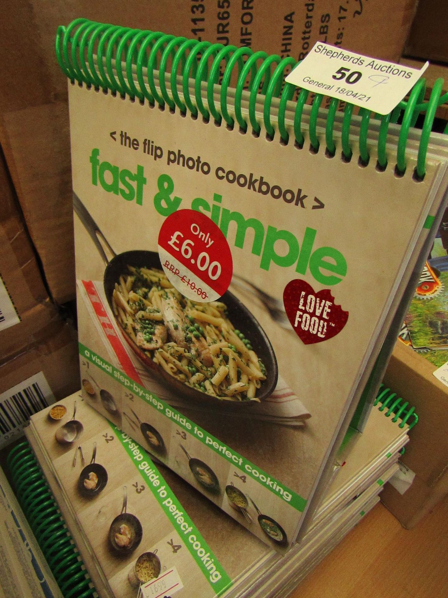 9x Fast and Simple flip photo cook book, new.