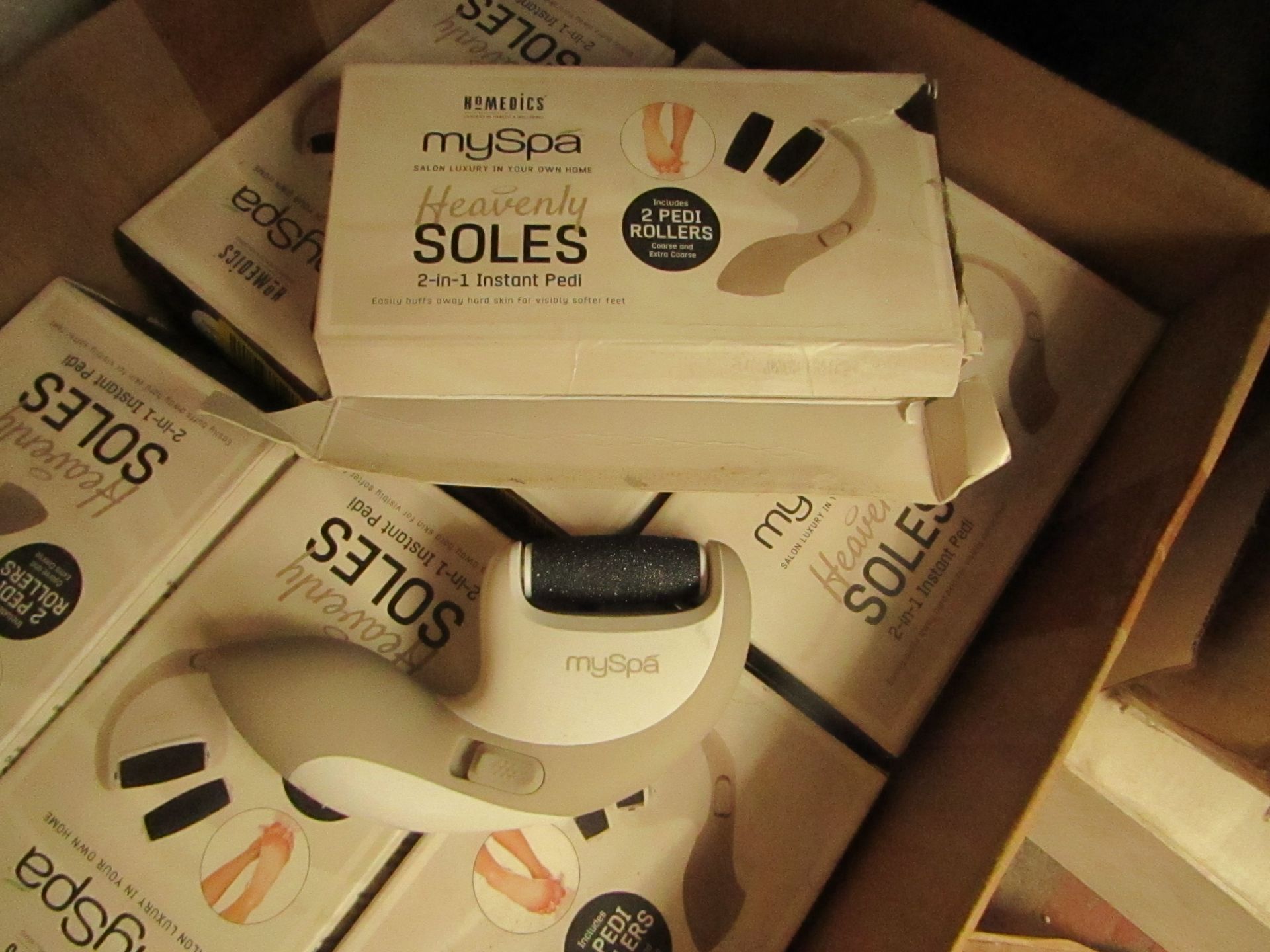 5x Homedics My Spa pedi rollers, new and boxed.