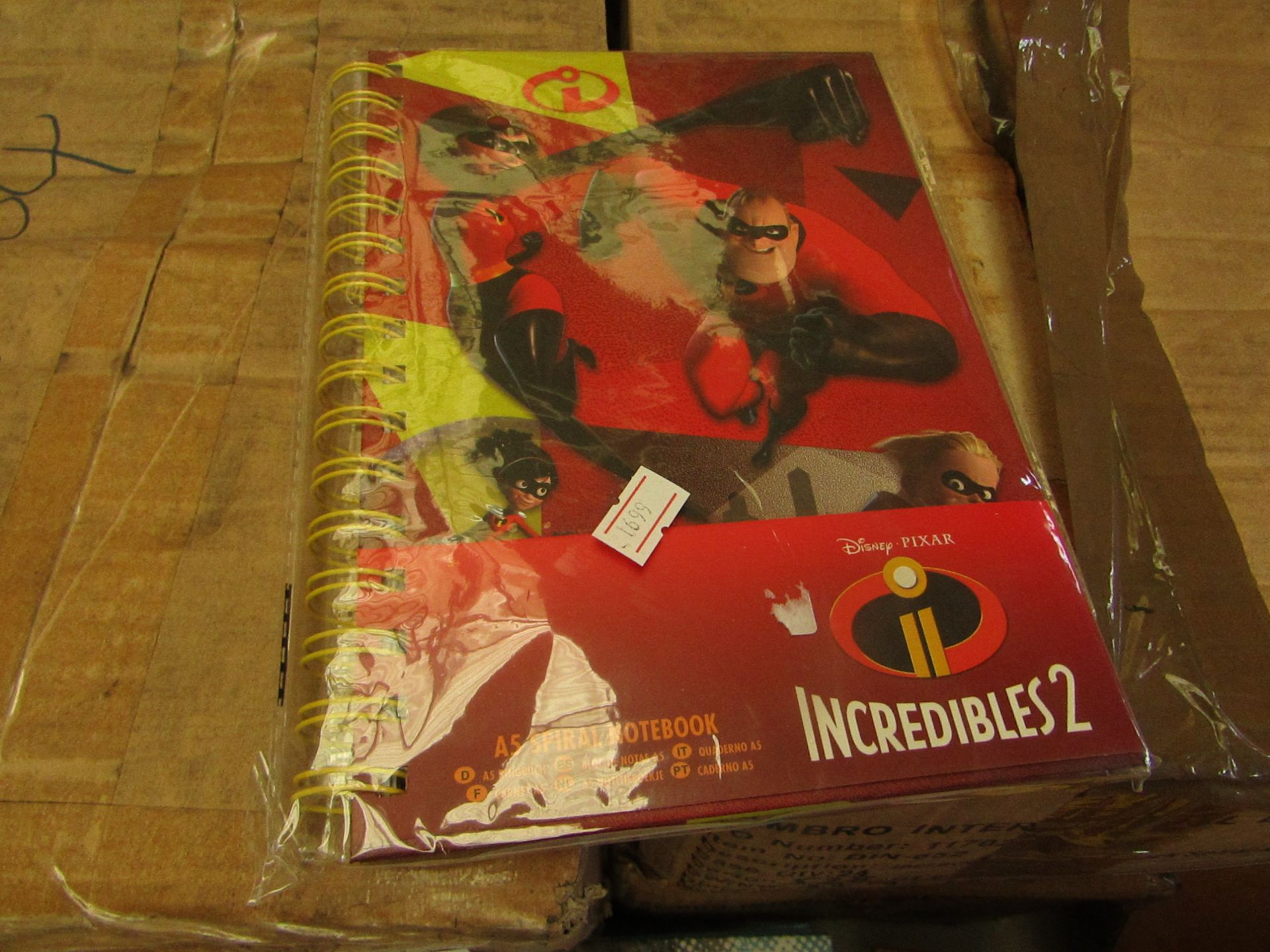 24x Incredibles A5 hardback spiral notebook, new and boxed.