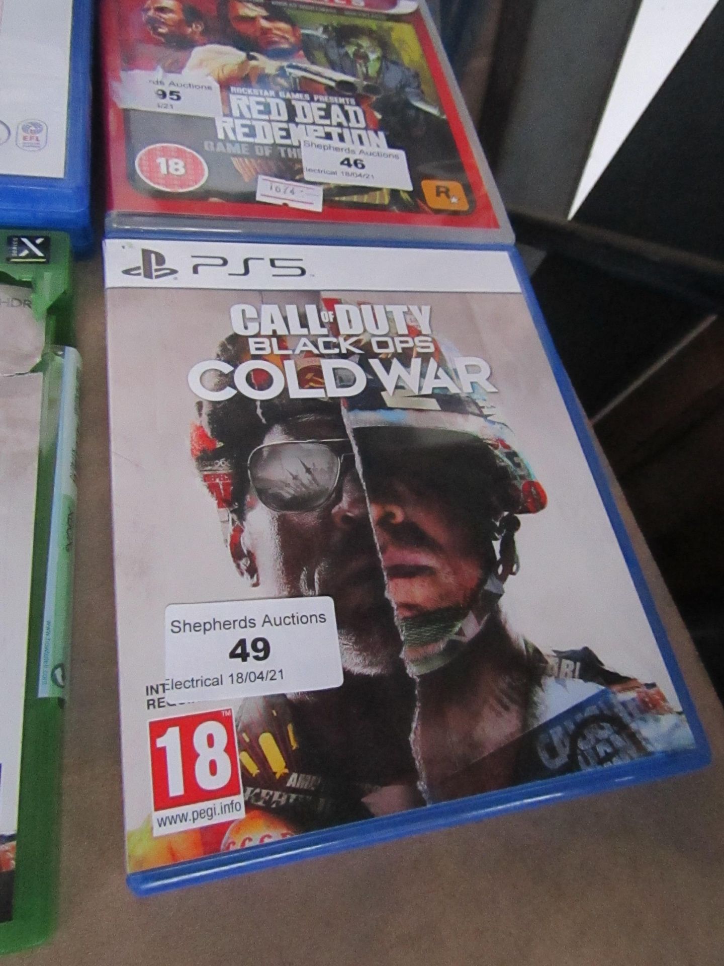 Playstation 5 Call of Duty Black Ops Cold War, untested but appears to have a few minor scratches on