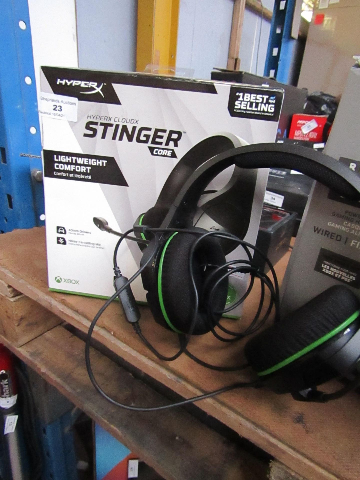 XBOX stinger headphones, tested working for sound only and boxed.