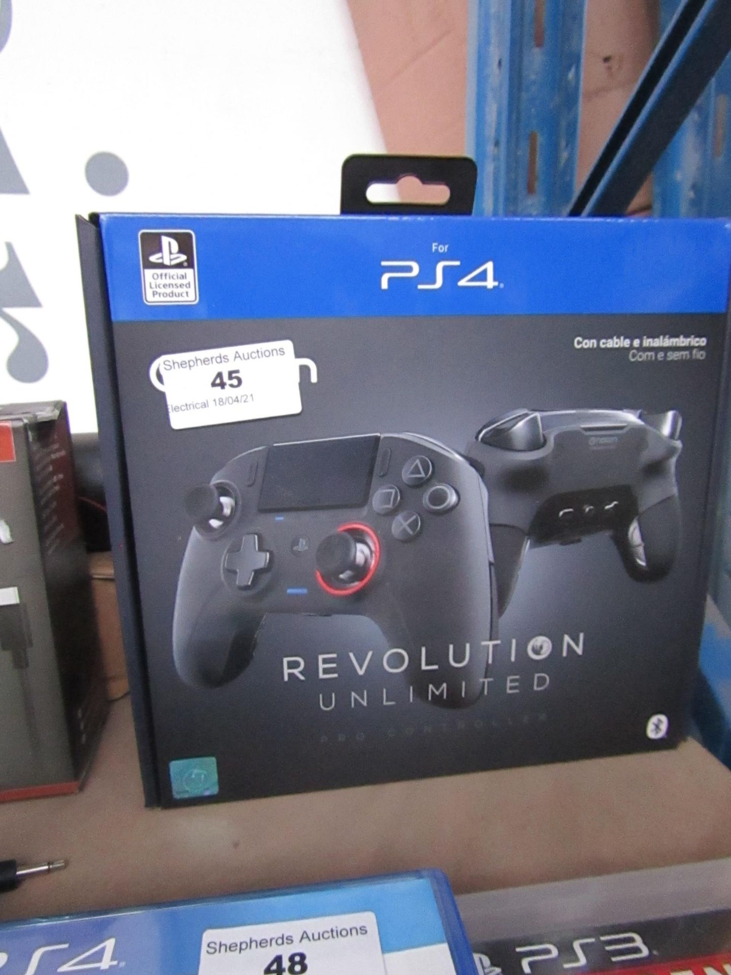 Nacon PS4 Revolution Unlimited controller, unchecked and boxed.