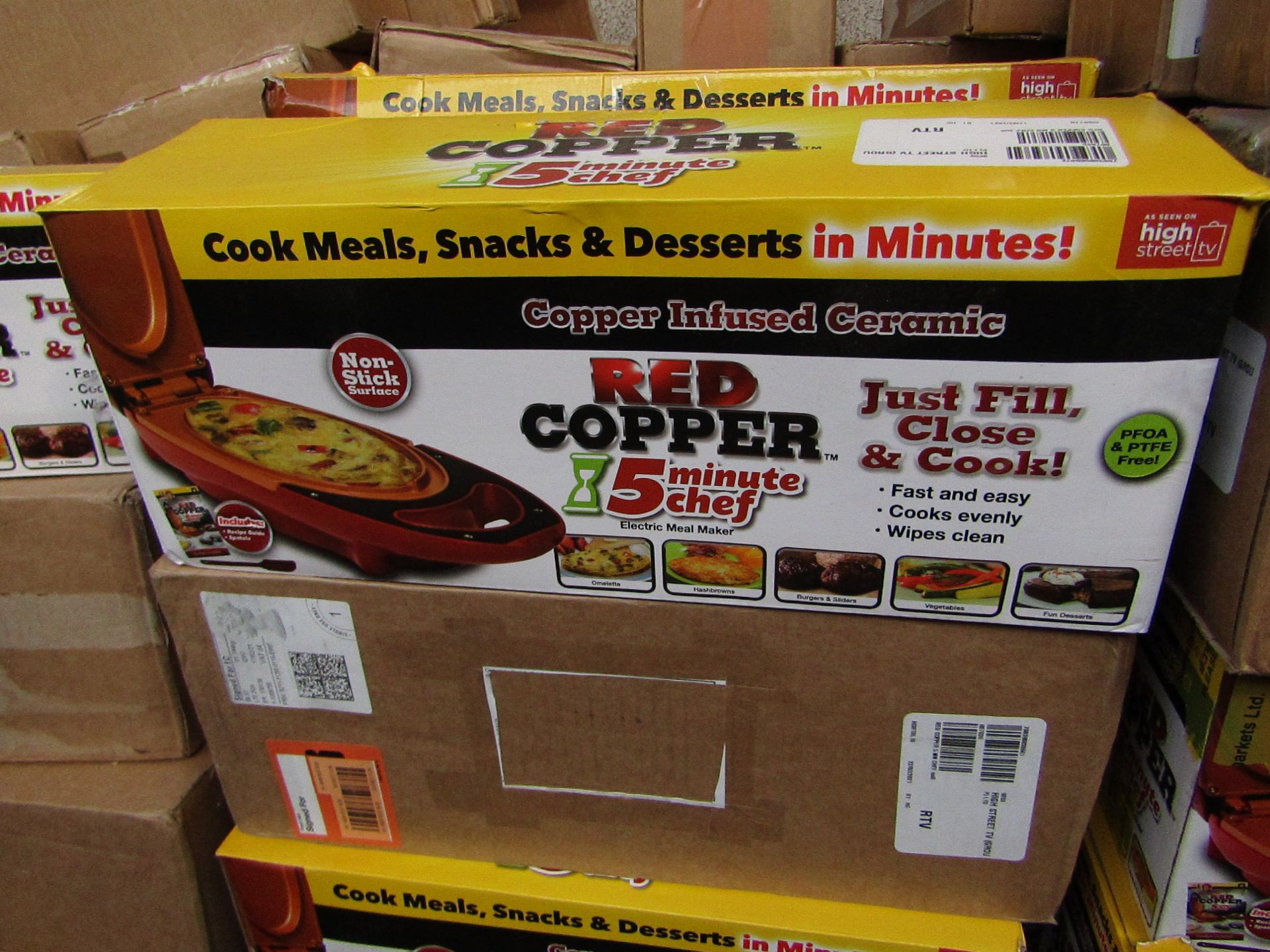 | 10X | RED COPPER CHEF ELECTRIC MEAL MAKERS | UNCHECKED AND BOXED | NO ONLINE RESALE | SKU