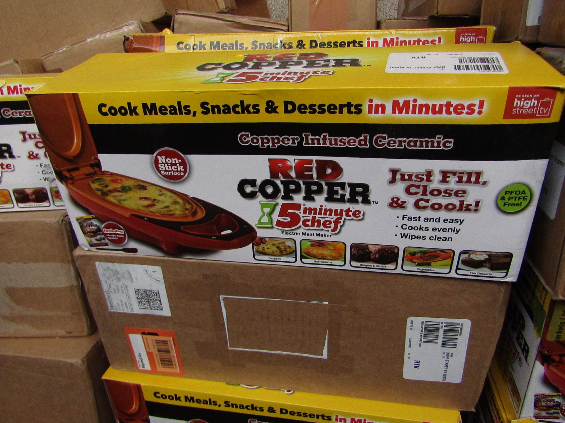 | 10X | RED COPPER CHEF ELECTRIC MEAL MAKERS | UNCHECKED AND BOXED | NO ONLINE RESALE | SKU