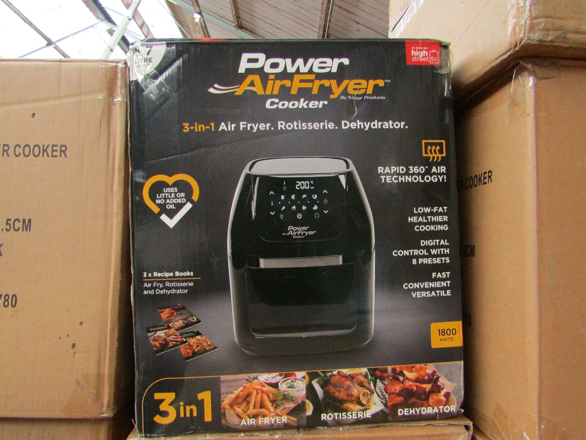 | 4X | POWER AIR FRYER 5.7L | UNCHECKED & BOXED | NO ONLINE RE-SALE | SKU C5060541513068 | RRP £