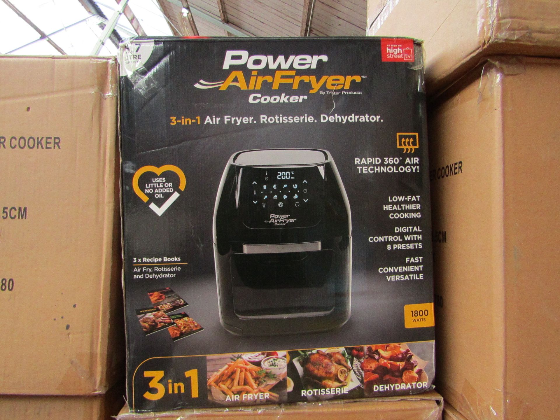 | 4X | POWER AIR FRYER 5.7L | UNCHECKED & BOXED | NO ONLINE RE-SALE | SKU C5060541513068 | RRP £