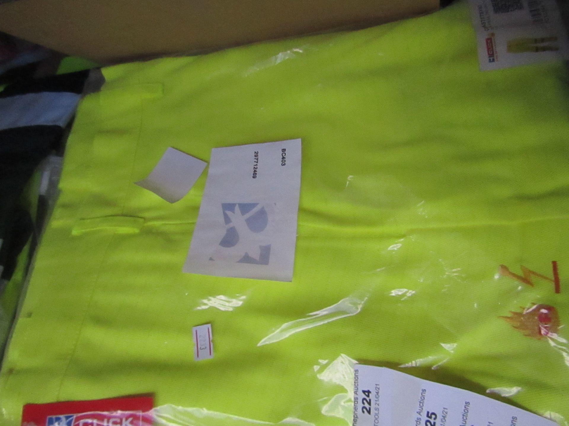 Click - Tesla FR-AS Hi-Vis Yellow Fire Resistant Work Trousers - Size 42 - Unused & Packaged.