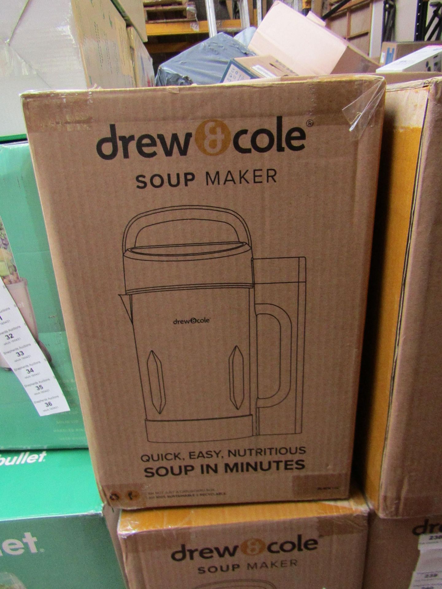 | 1X | DREW AND COLE SOUP MAKER | REFURBISHED AND BOXED | NO ONLINE RESALE ALLOWED | SKU - | RRP £