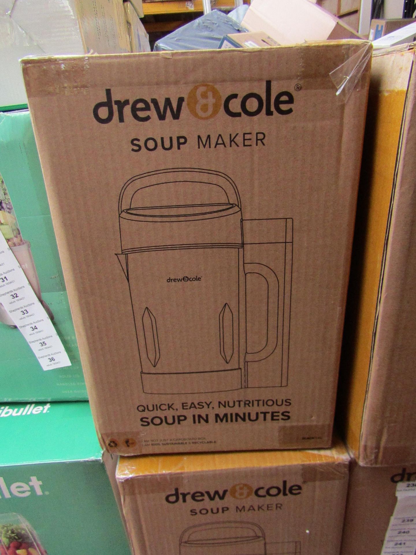 | 1X | DREW AND COLE SOUP MAKER | REFURBISHED AND BOXED | NO ONLINE RESALE ALLOWED | SKU - | RRP £