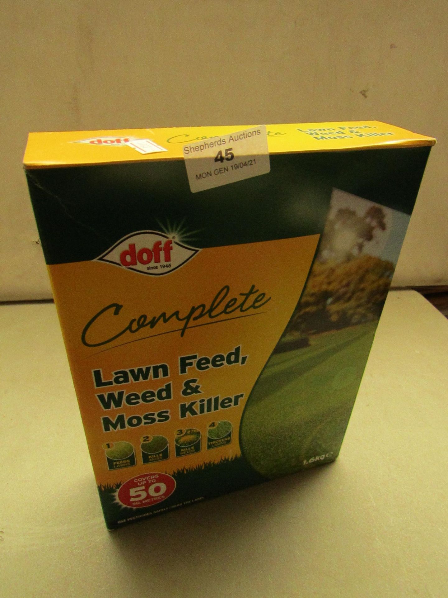 Doff - Complete Lawn Feed, Weed & Moss Killer 1.6Kg - Unused & Boxed.