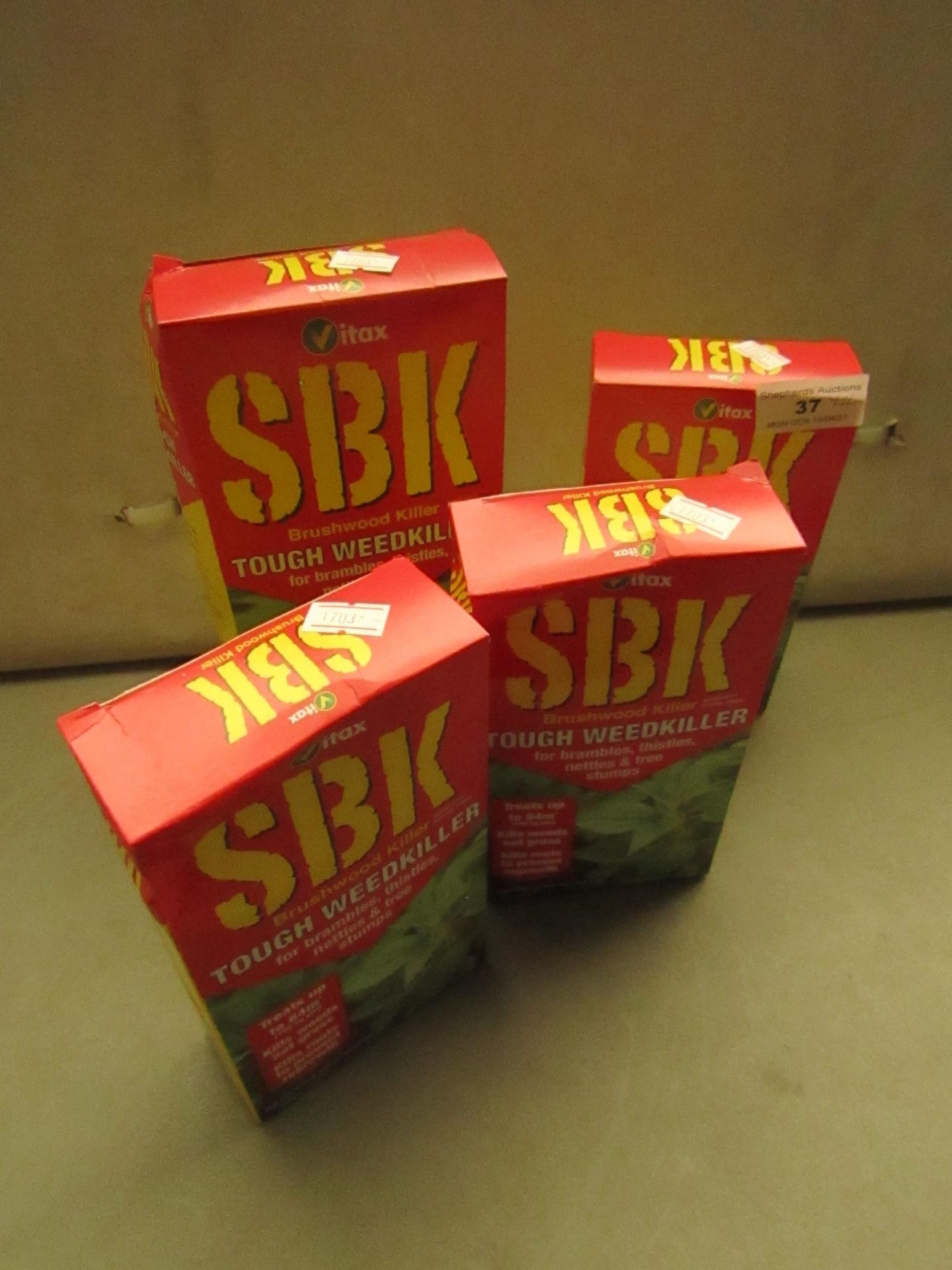 4x SBK - Tough Weedkiller (Treats Upto 84Sqm) - Unused & Boxed.