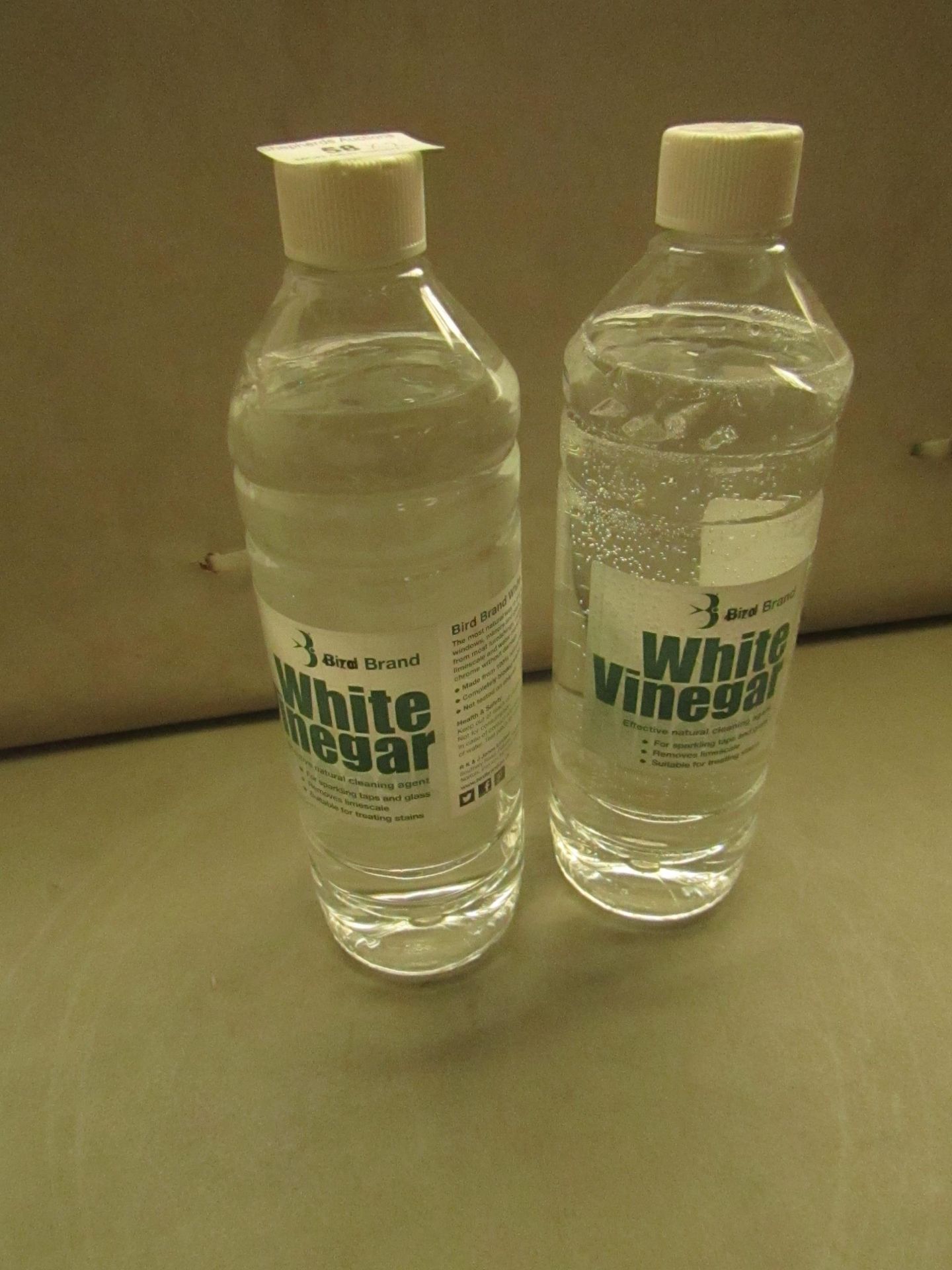 2x Bird Brand - White Vinegar - 1 Litre - Unused.