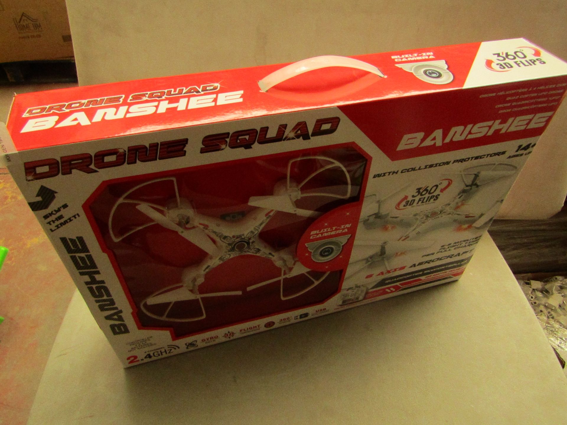 Drone Squad - Banshee 6 Axis Aerocraft Quadcopter Skycontroller - Unchecked & Boxed.