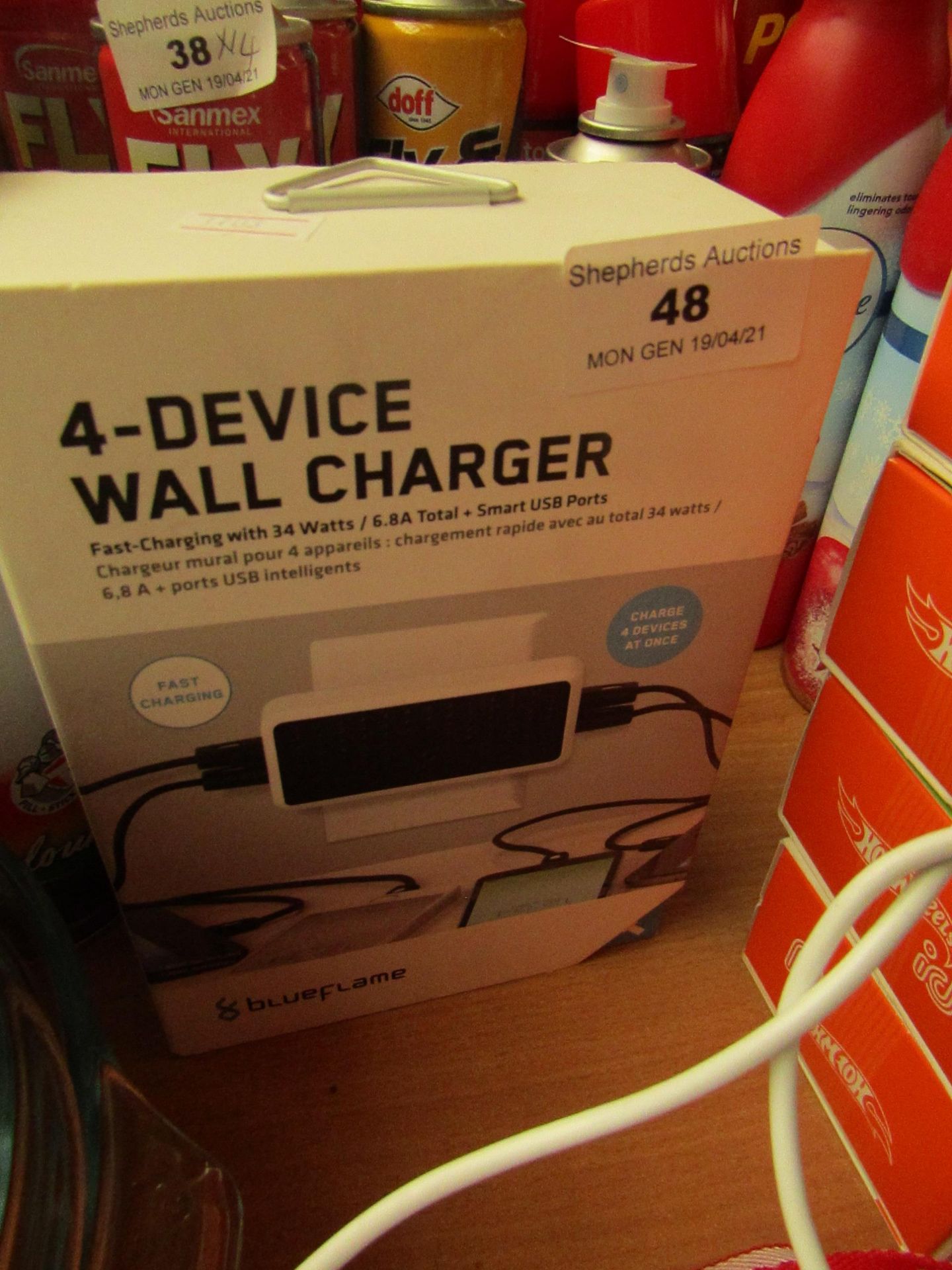 Blueflame - 4-Device Wall Charger - Unchecked & Boxed.