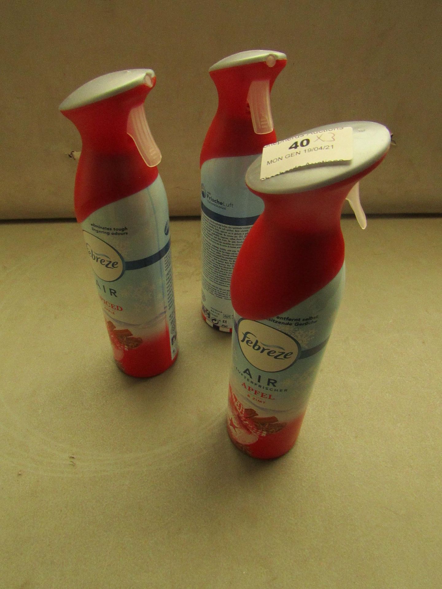 3x Febreze - Air Freshener Christmas Scent - Unused.