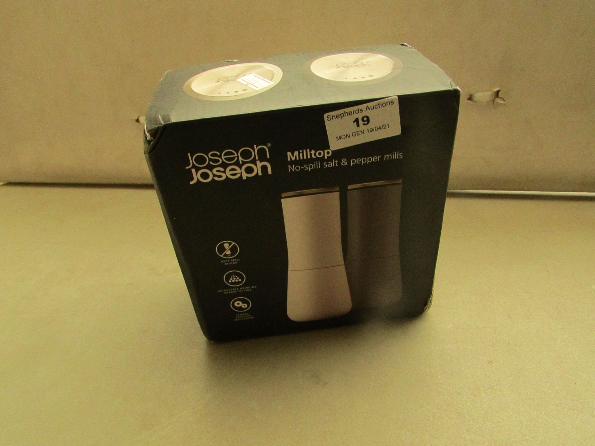 Joesph & Joseph - Milltop Salt & Pepper Mills - Unchecked & Boxed.