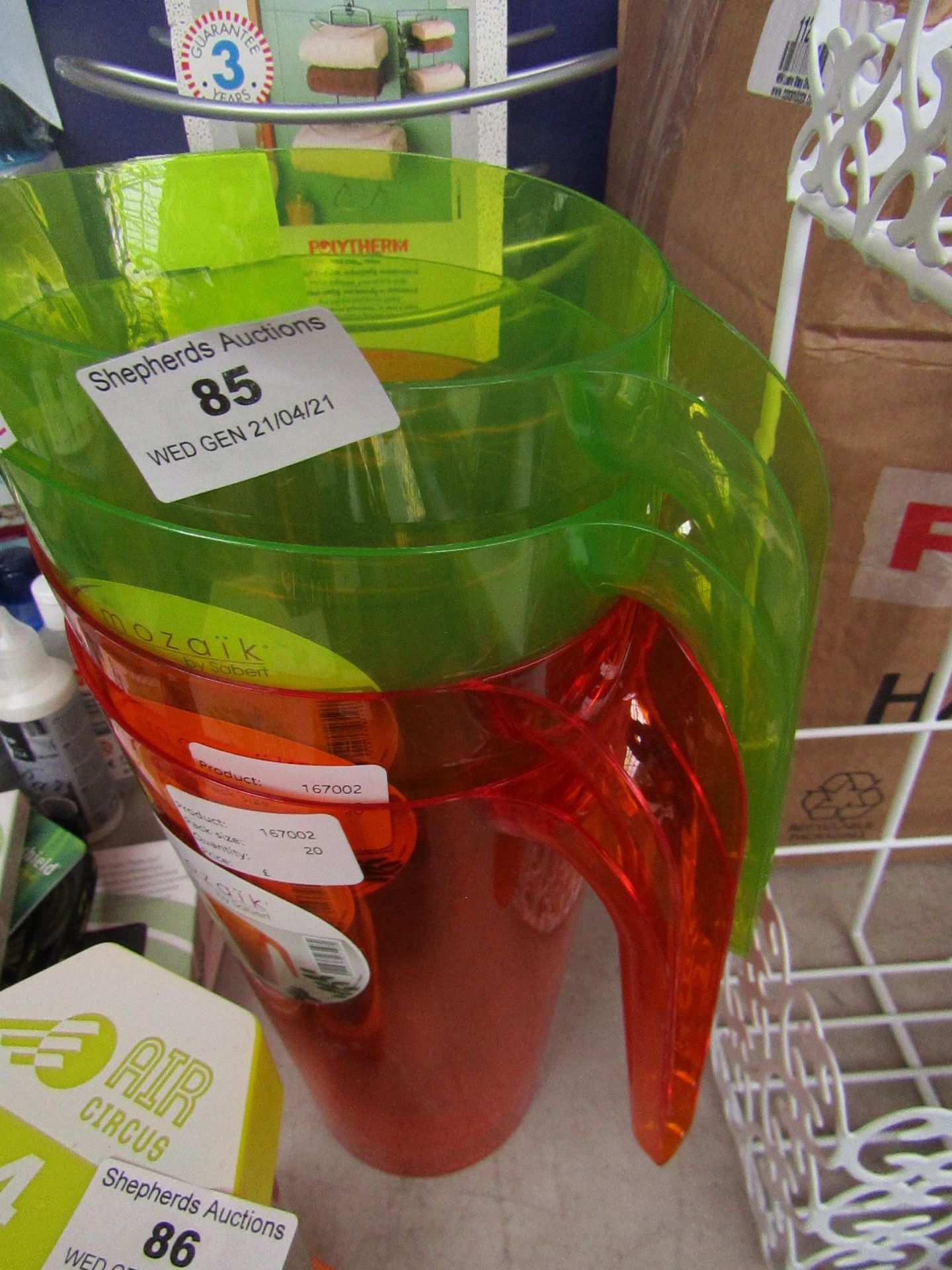 4x Mozaik - 1.5 Litre Plastic Jugs - Unused.