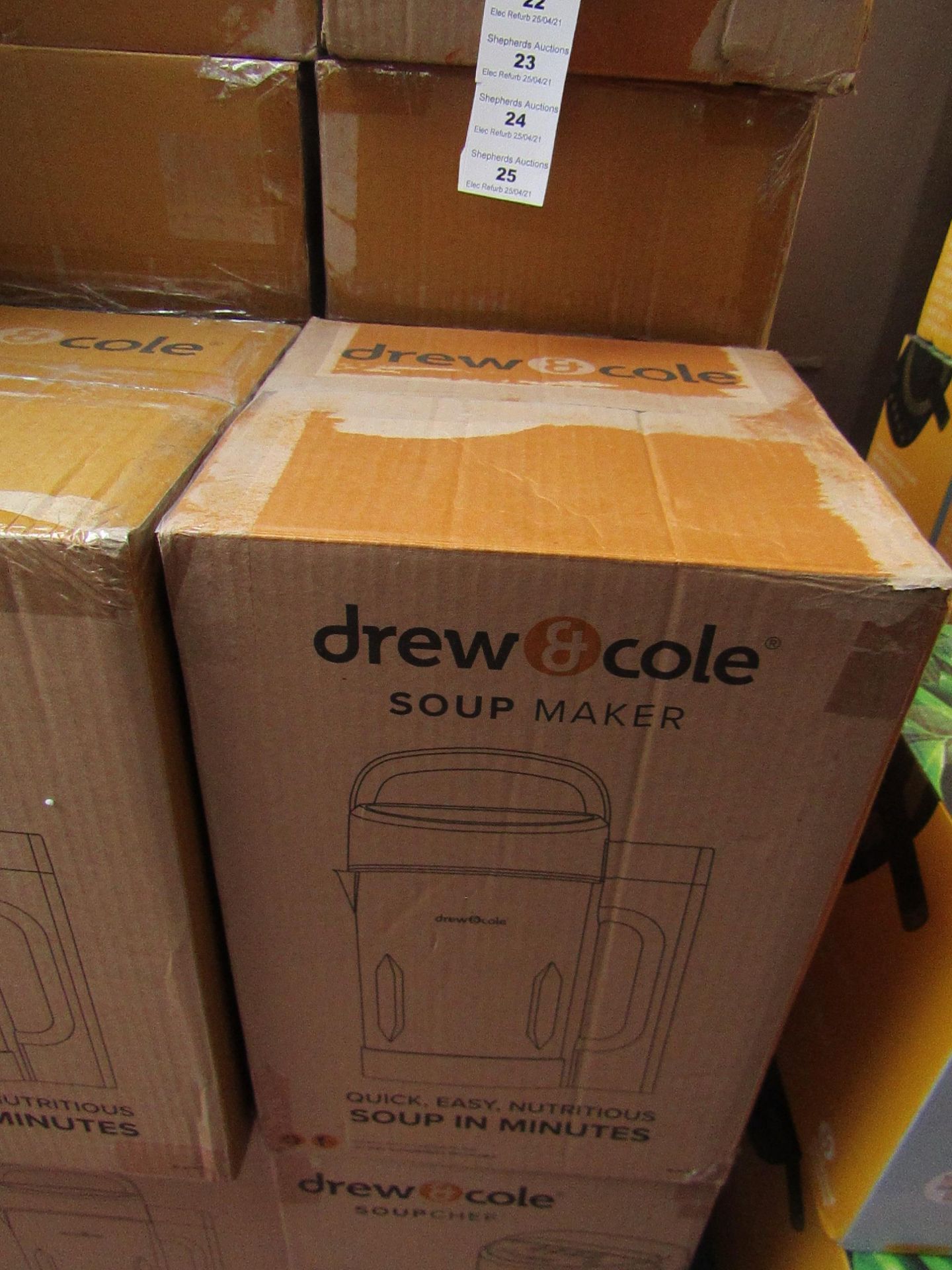 | 1X | DREW AND COLE SOUP MAKER | REFURBISHED AND BOXED | NO ONLINE RESALE ALLOWED | SKU - | RRP £