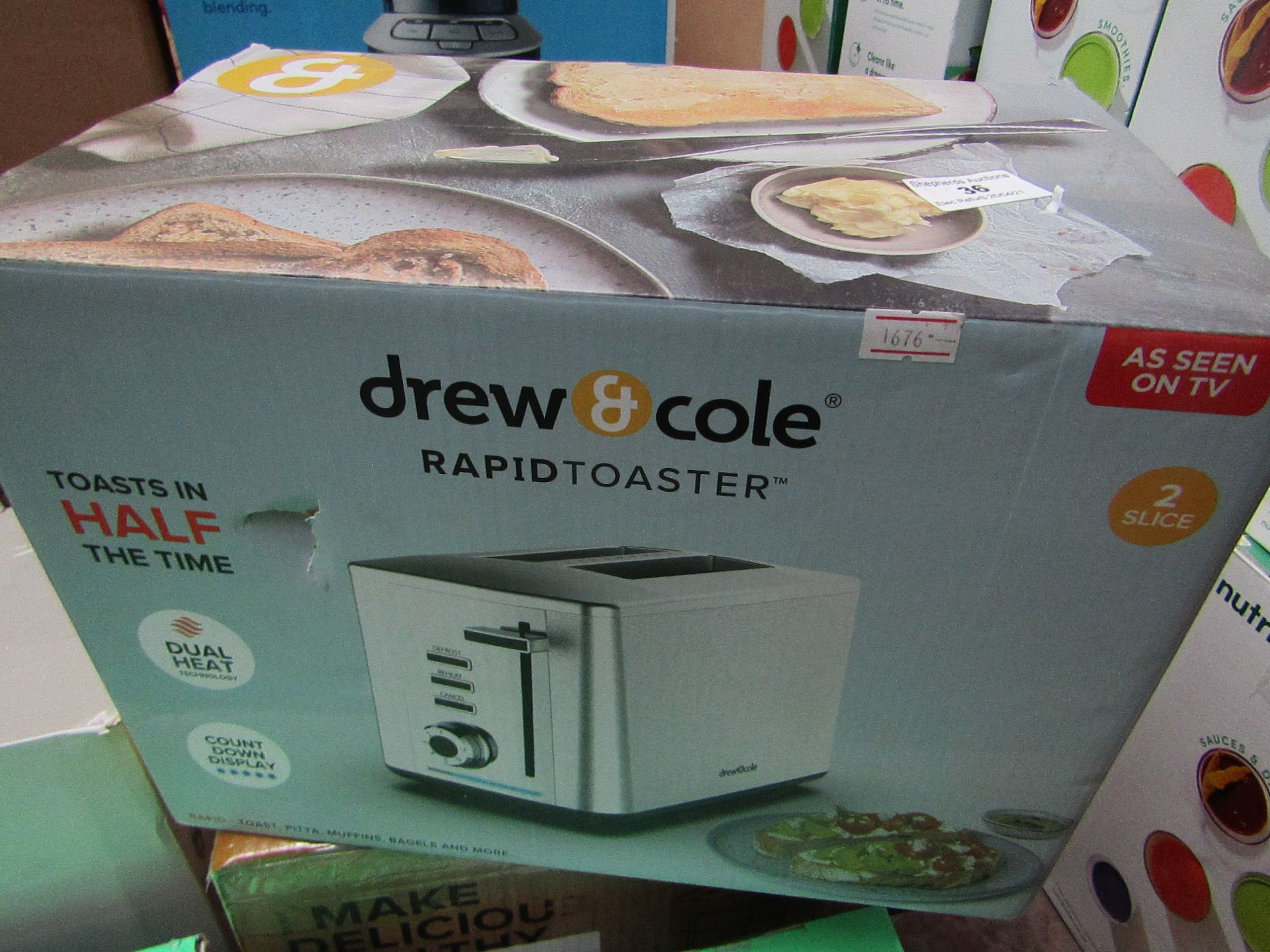| 1X | DREW AND COLE RAPID 2 SLICE TOASTER | REFURBISHED AND BOXED | NO ONLINE RESALE ALLOWED |
