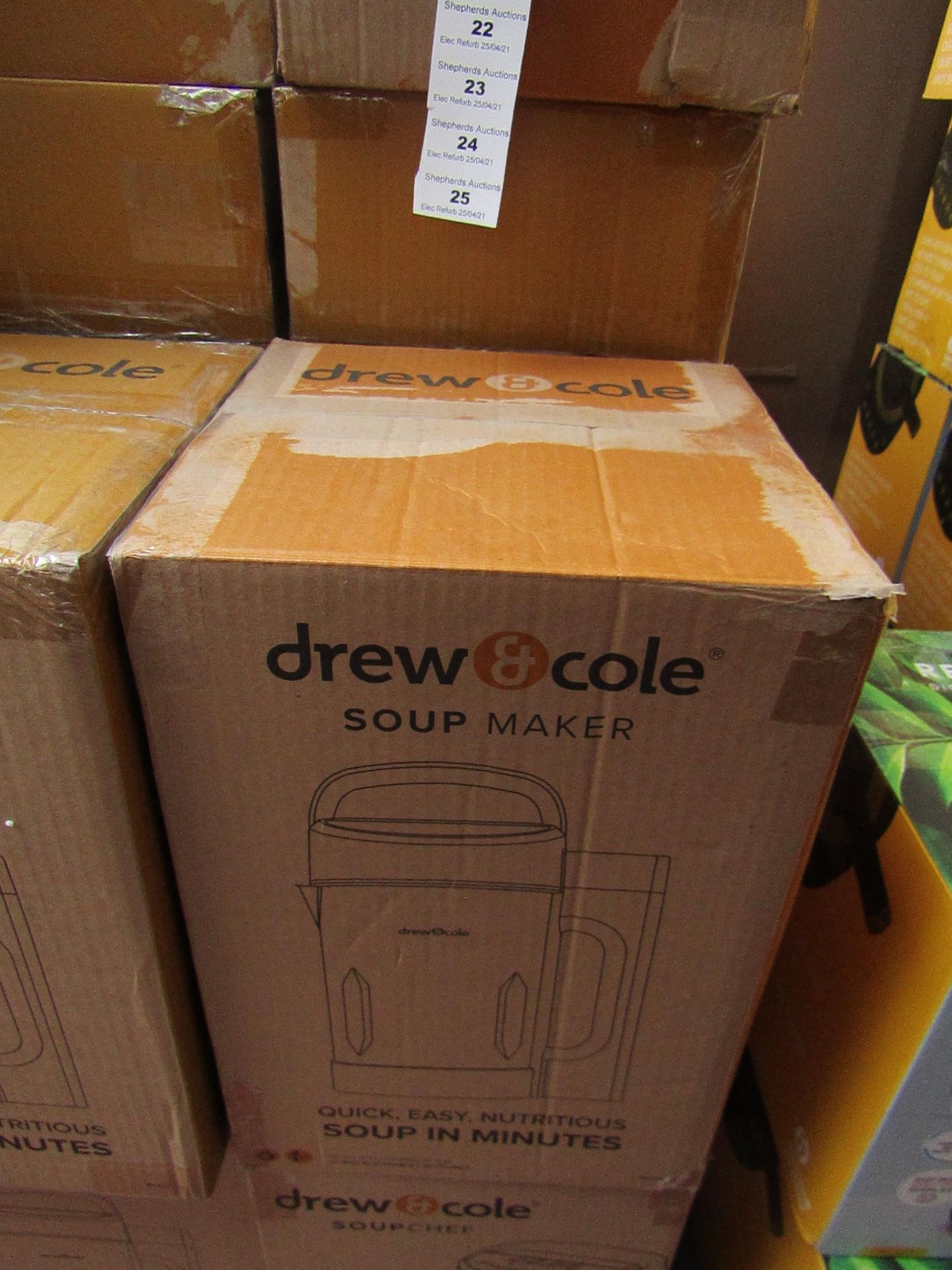 | 1X | DREW AND COLE SOUP MAKER | REFURBISHED AND BOXED | NO ONLINE RESALE ALLOWED | SKU - | RRP £