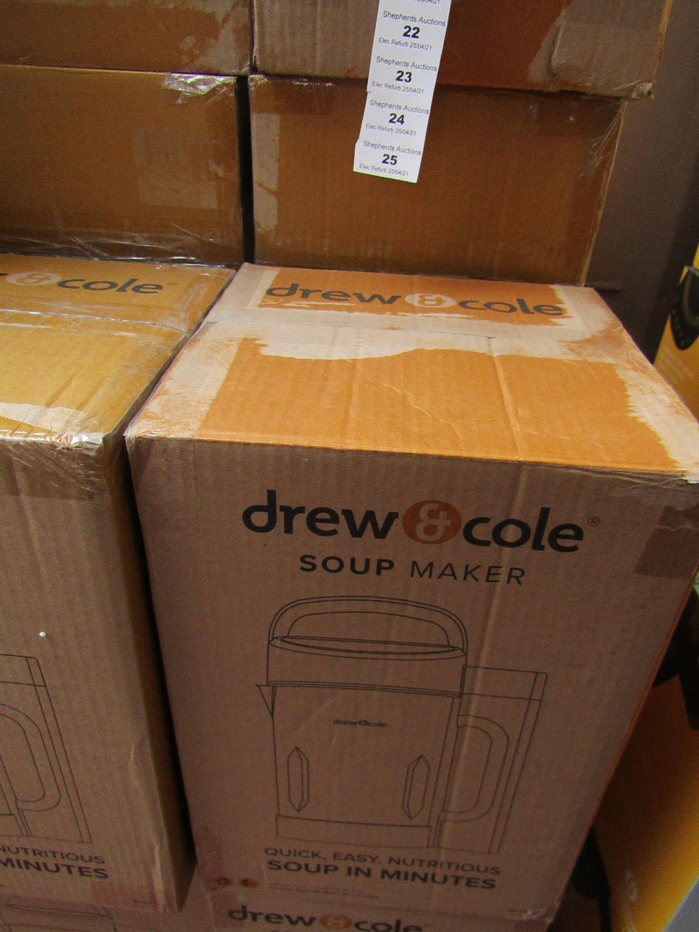 | 1X | DREW AND COLE SOUP MAKER | REFURBISHED AND BOXED | NO ONLINE RESALE ALLOWED | SKU - | RRP £