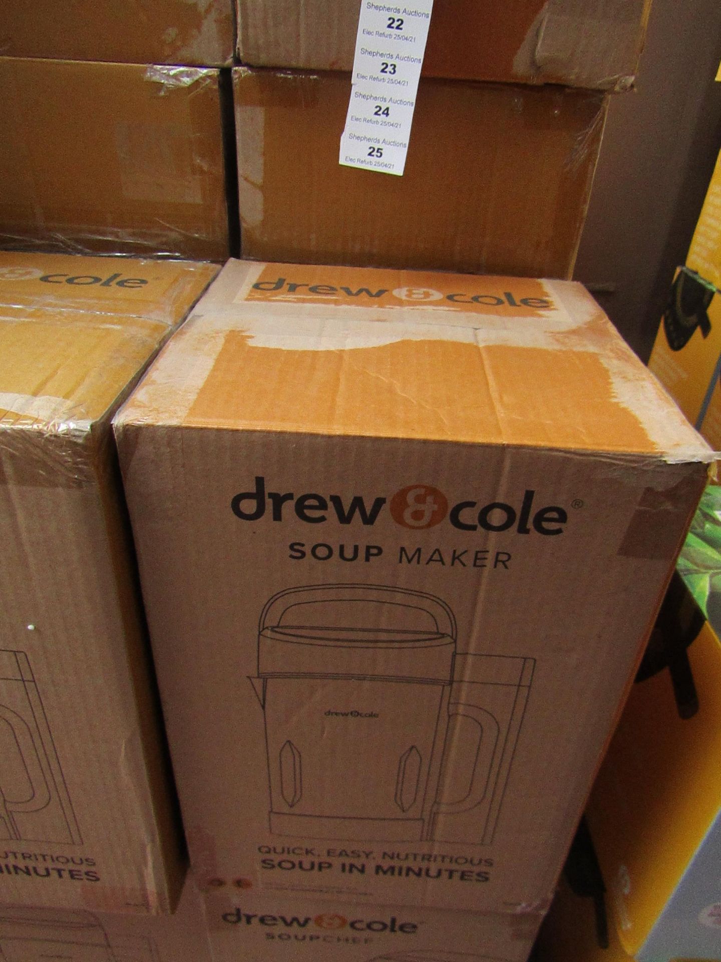 | 1X | DREW AND COLE SOUP MAKER | REFURBISHED AND BOXED | NO ONLINE RESALE ALLOWED | SKU - | RRP £