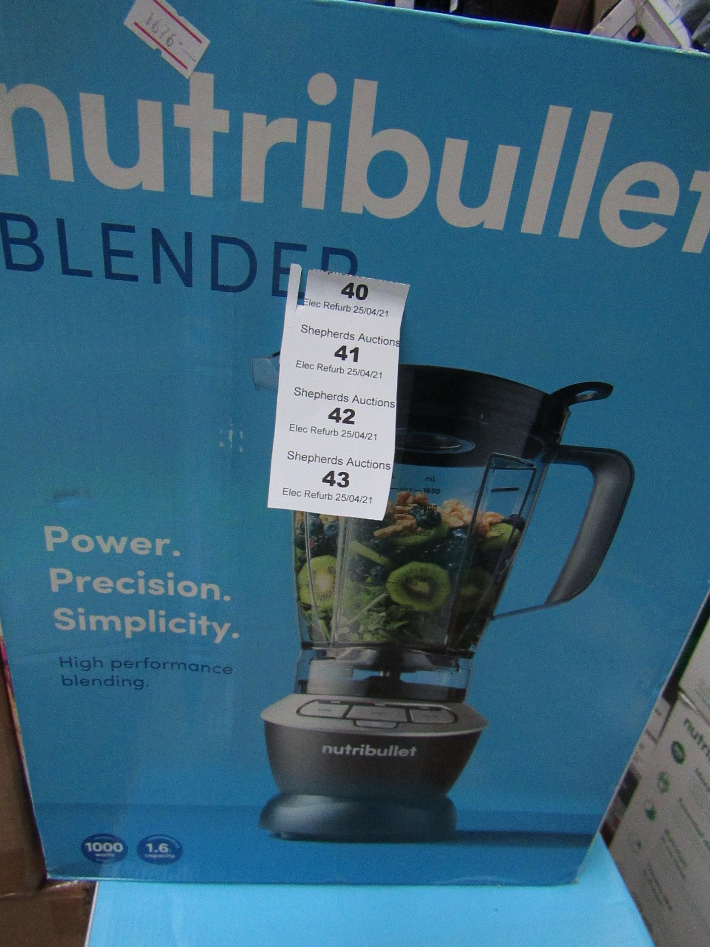 | 1X | NUTRI BULLETBLENDER | REFURBISHED AND BOXED | NO ONLINE RESALE ALLOWED | SKU - | RRP £99.