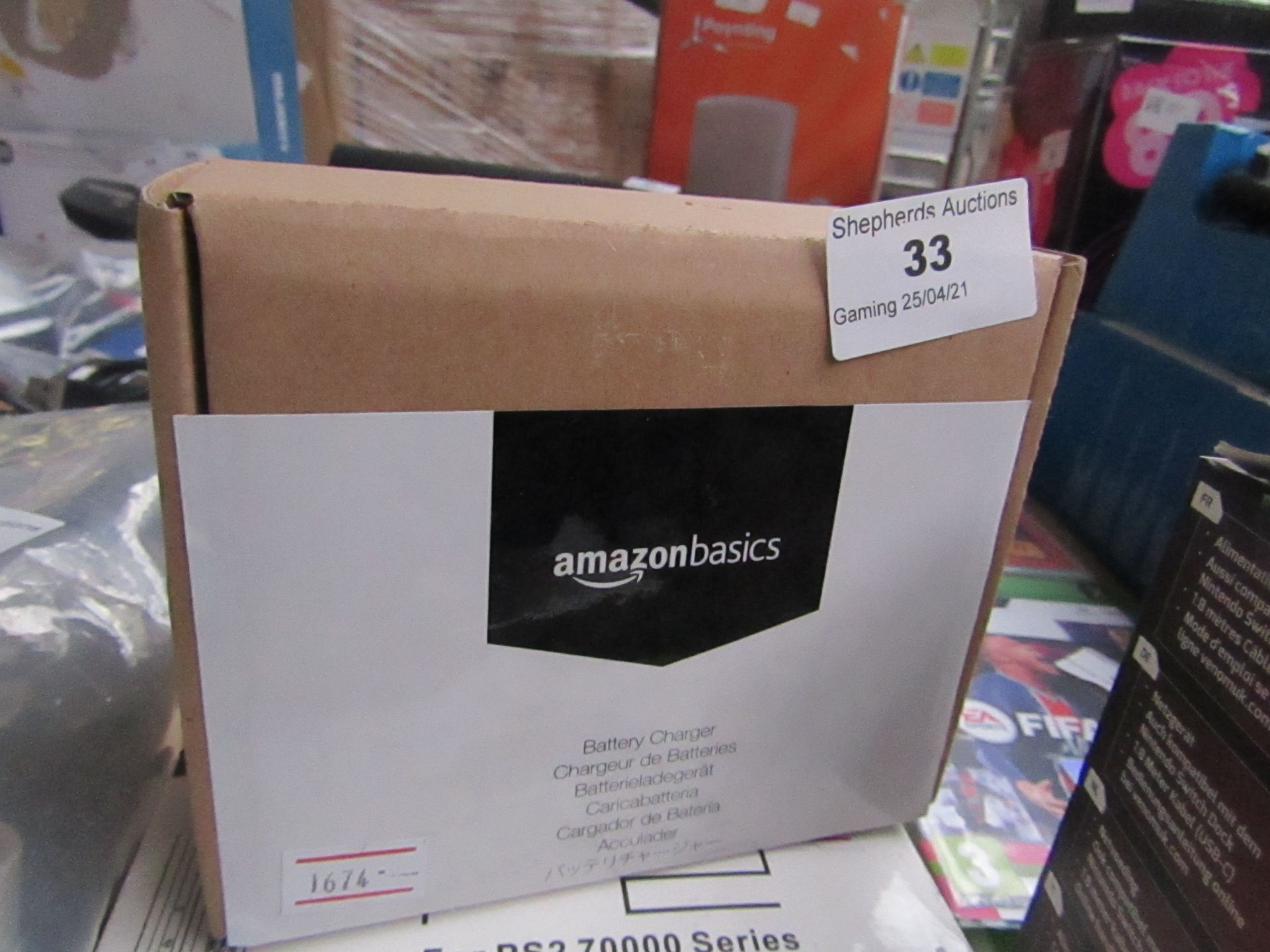 Amazon Basics Battery Charger, Unchecked & Boxed.