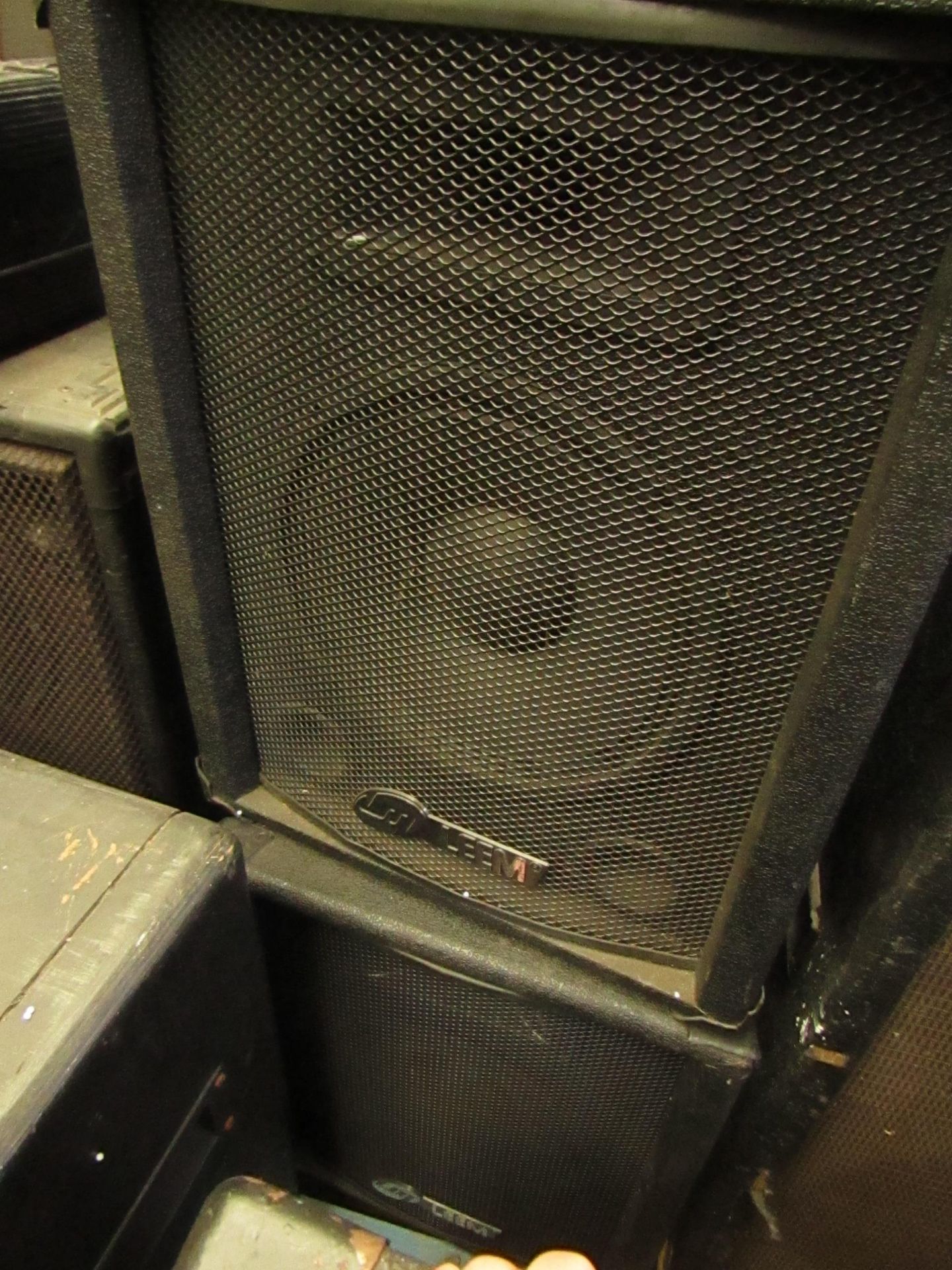 Set of 2 Leem Stage Speakers, completely unchecked and comes as units only no cables