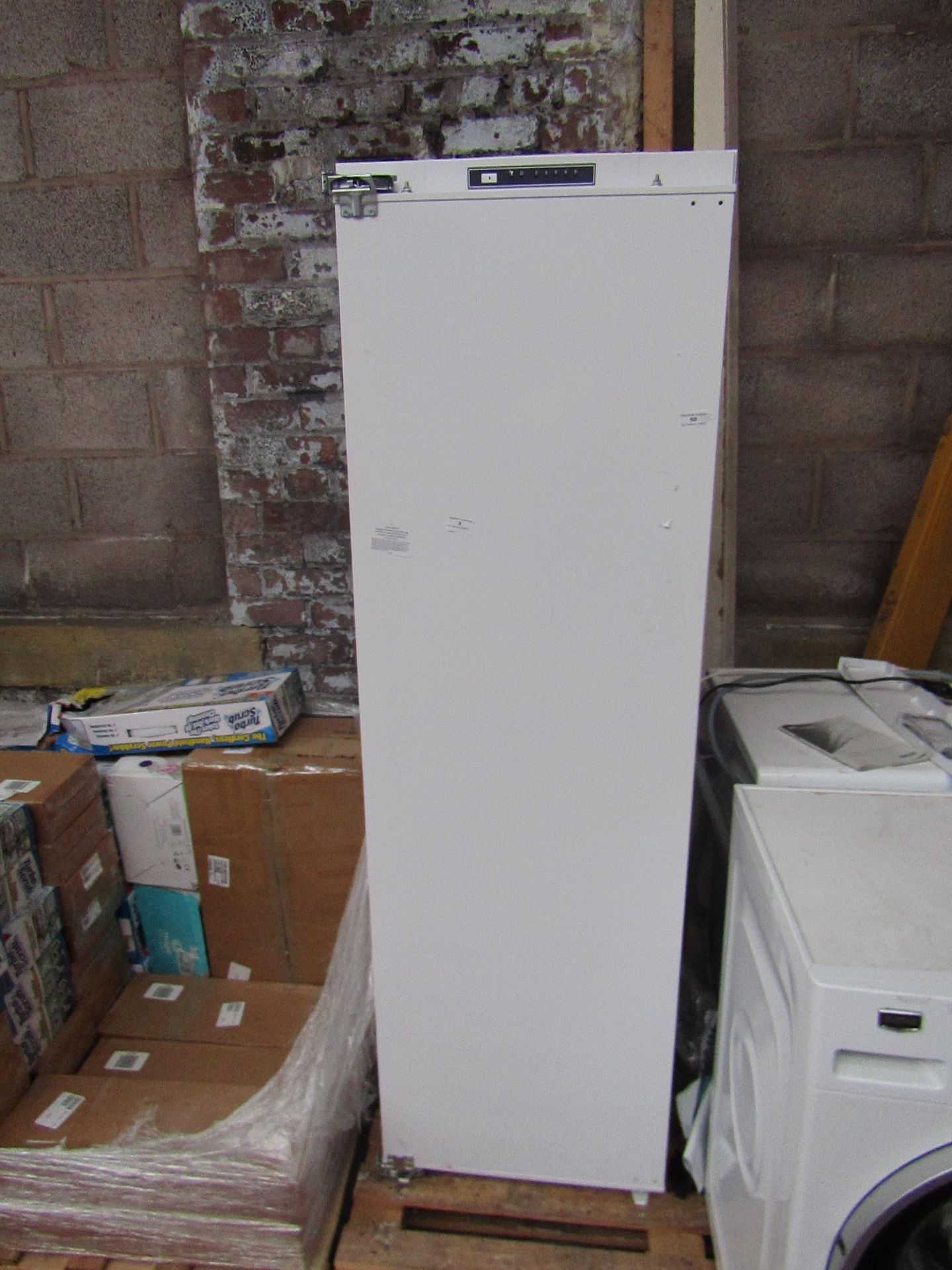 Sharp freestanding intergrated fridge, tested working, could do with a clean inside