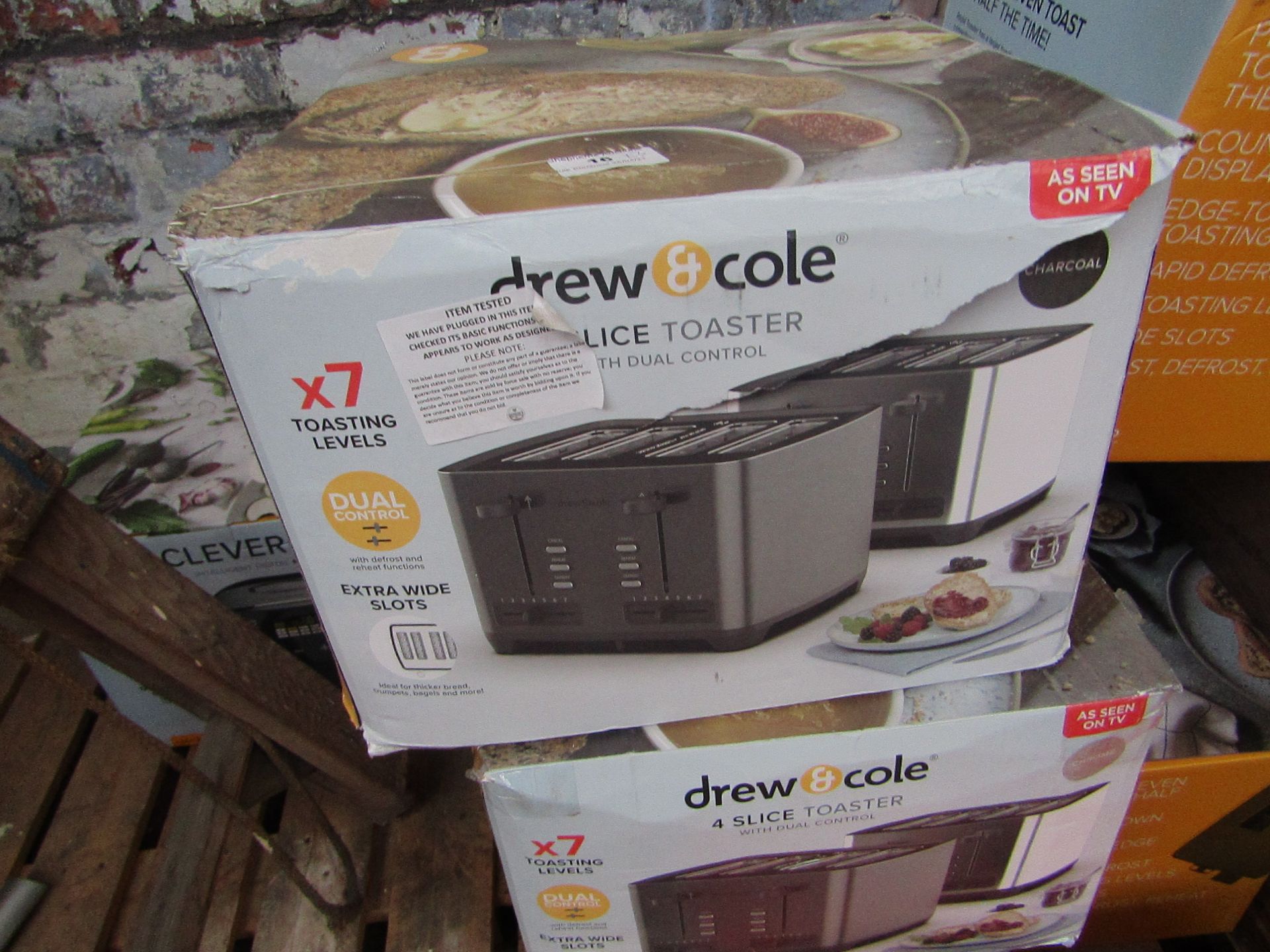 | 3X | DREW AND COLE 4 SLICE TOASTER | UNCHECKED AND BOXED | NO ONLINE RESALE | SKU - | RRP £69.99 |