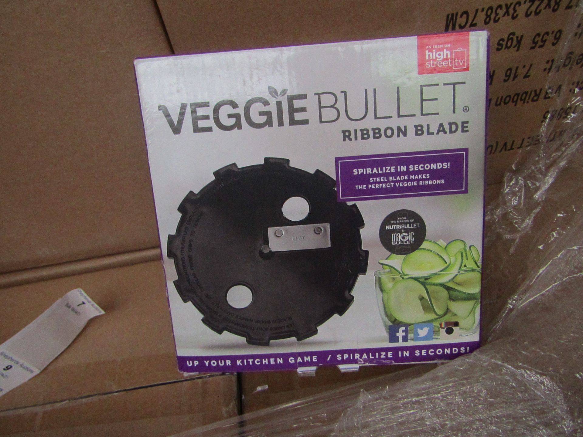| 20X | VEGGIE BULLET RIBBON BLADES | NEW AND BOXED | NO ONLINE RESALE | SKU - | RRP £10 | TOTAL LOT