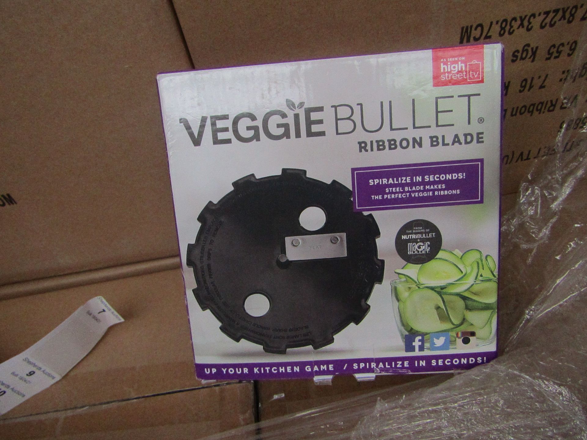 | 20X | VEGGIE BULLET RIBBON BLADES | NEW AND BOXED | NO ONLINE RESALE | SKU - | RRP £10 | TOTAL LOT