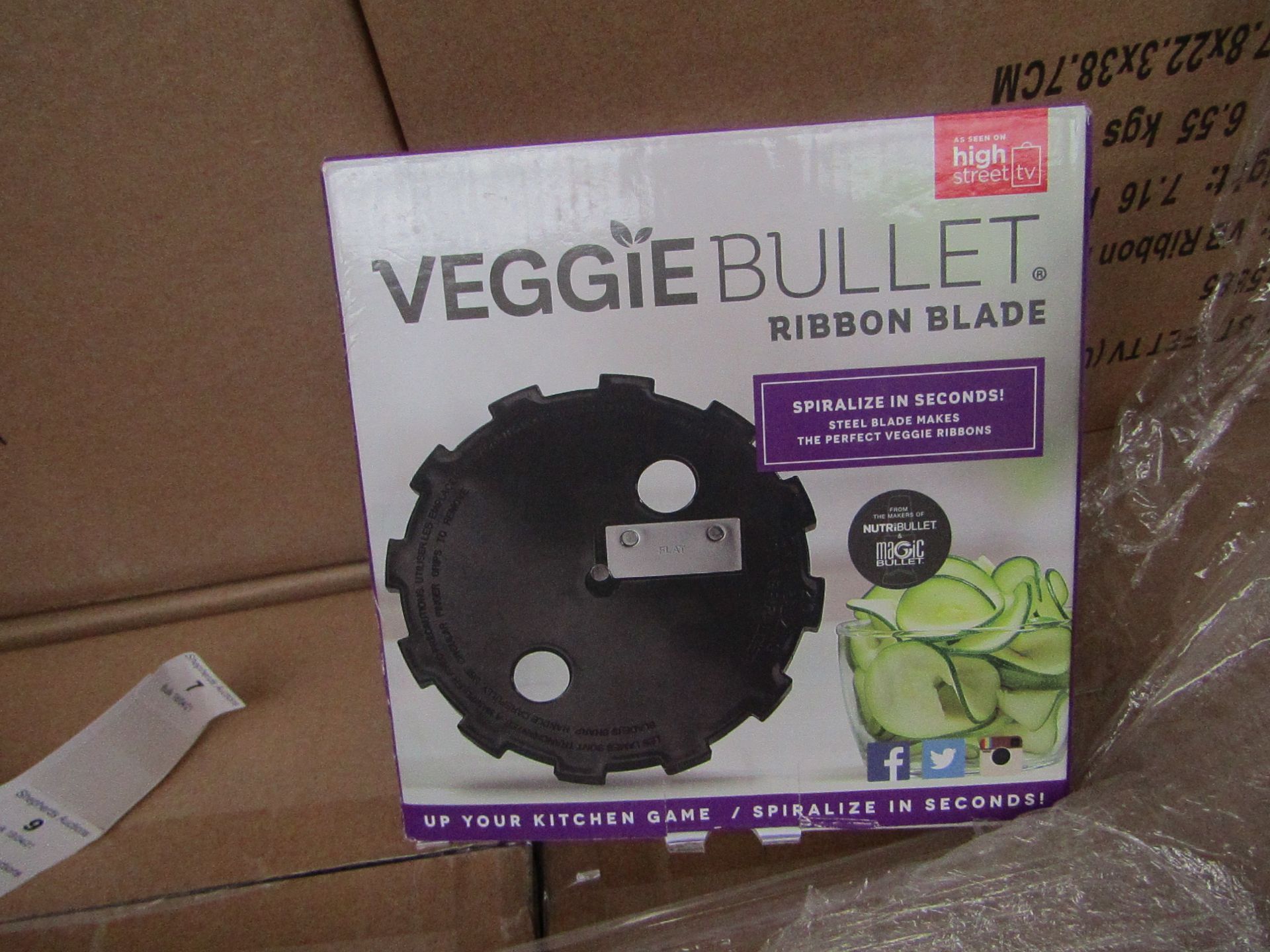 | 20X | VEGGIE BULLET RIBBON BLADES | NEW AND BOXED | NO ONLINE RESALE | SKU - | RRP £10 | TOTAL LOT