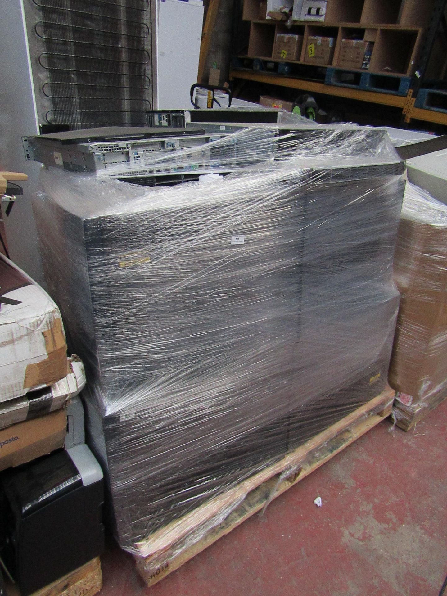 Pallet of approx 15 PC Servers and server related items, all unchecked but would imagine the hard