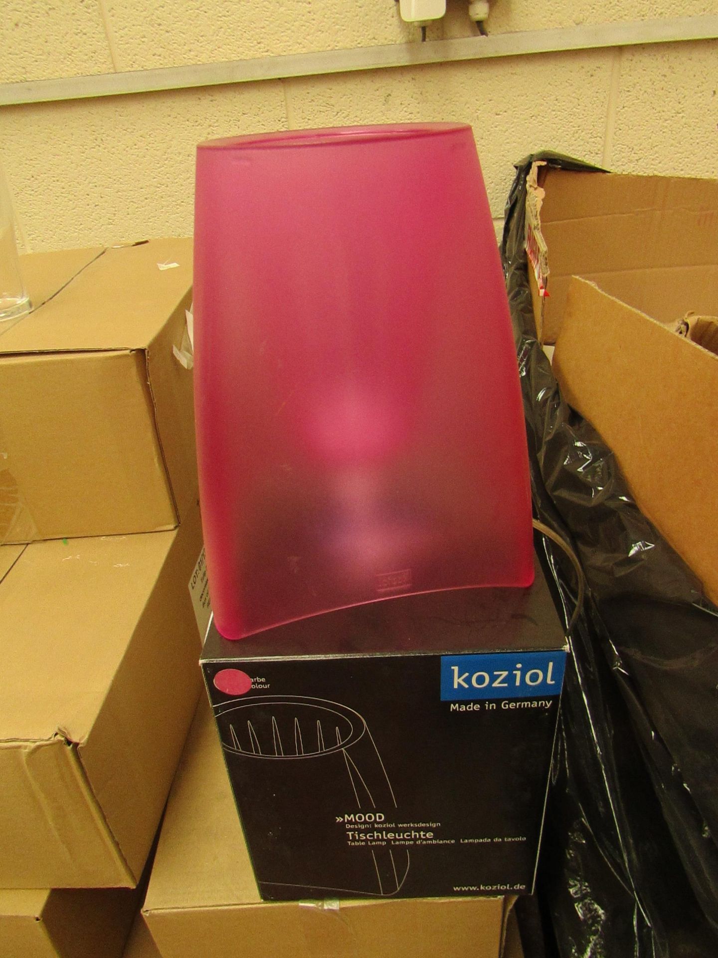 2x Koziol - Plastic Pink Desk Lamp (EU Plug) - New & Boxed.