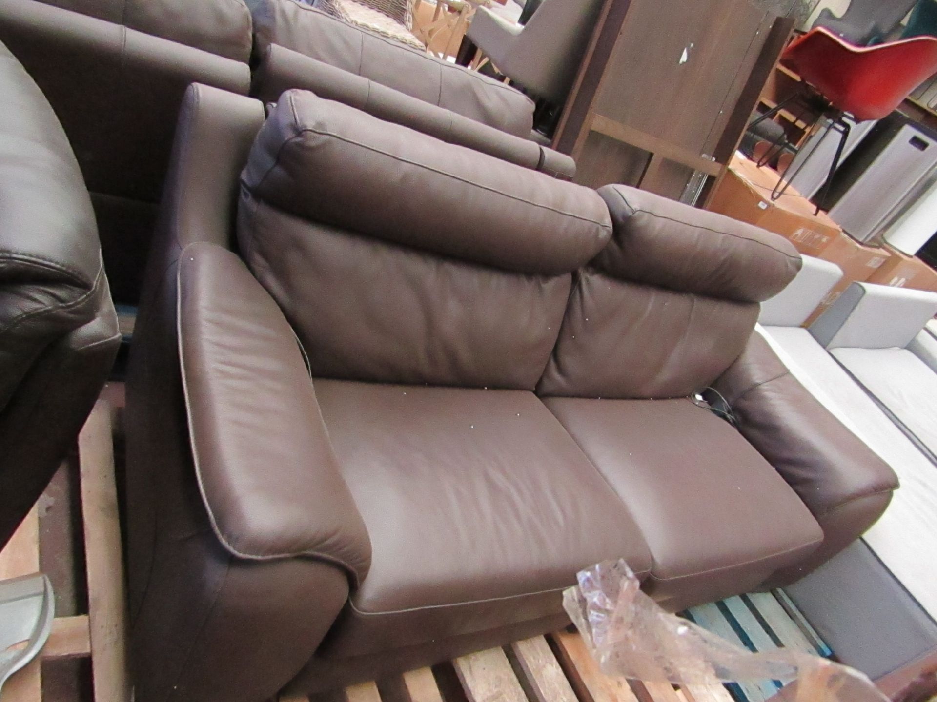 Costco leather 2 seater sofa, no major damage.